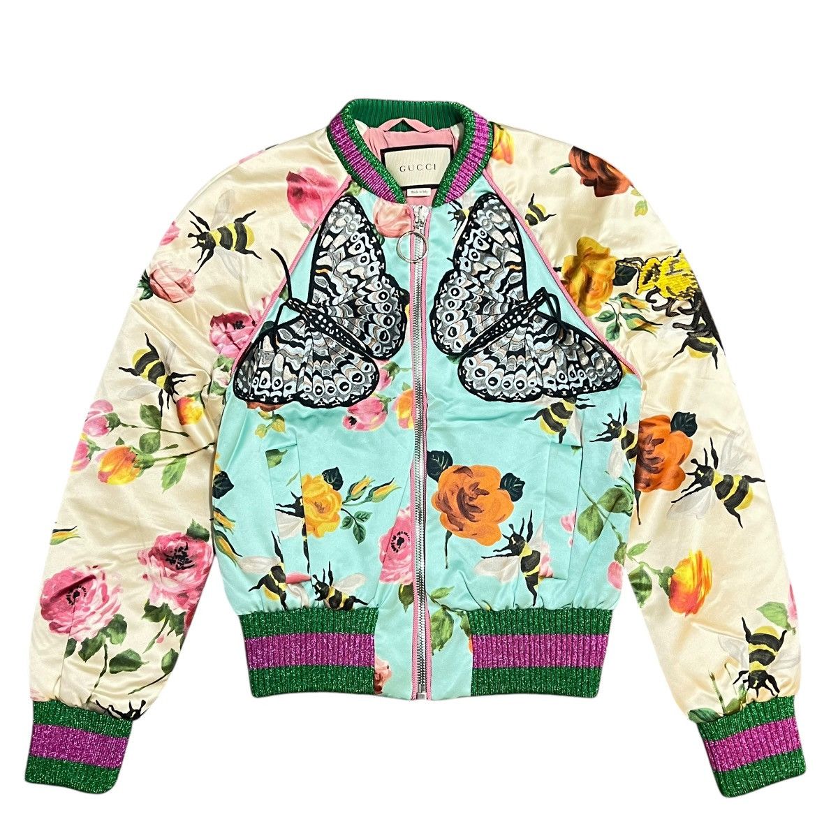 Gucci GUCCI 2017AW × Michele Garden Embroidered Bomber Jacket Size US XS / EU 42 / 0 - 1 Thumbnail