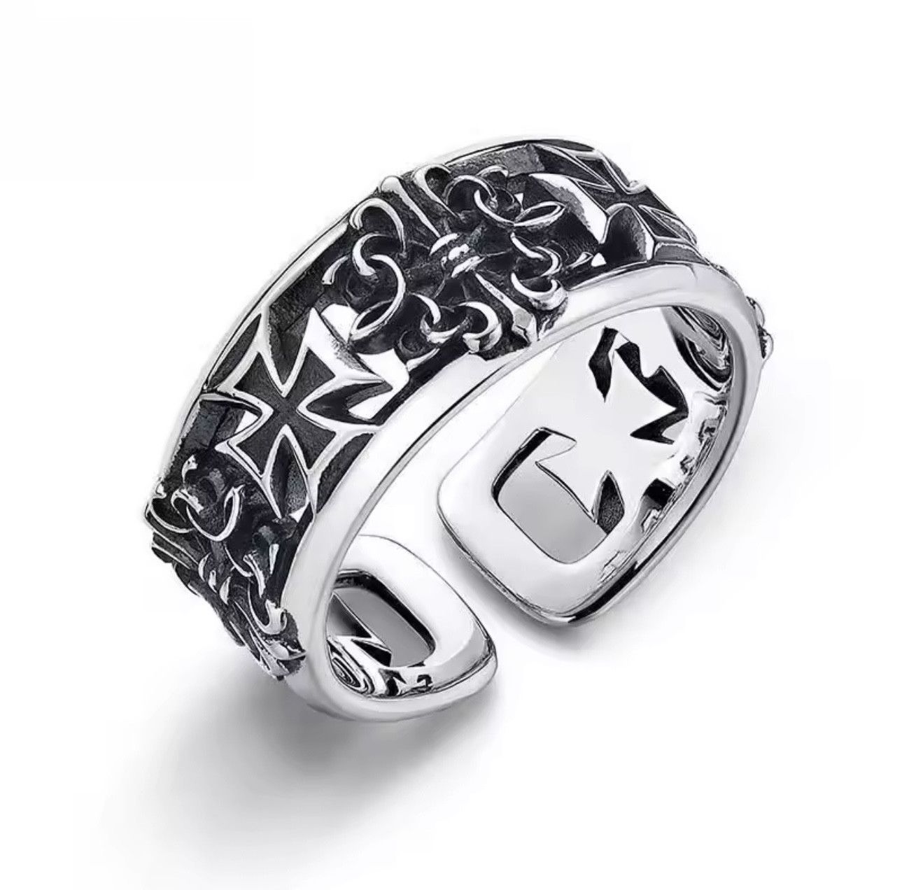 Other Bague Homme Cross Figure Resizable Ring Size ONE SIZE - 1 Thumbnail