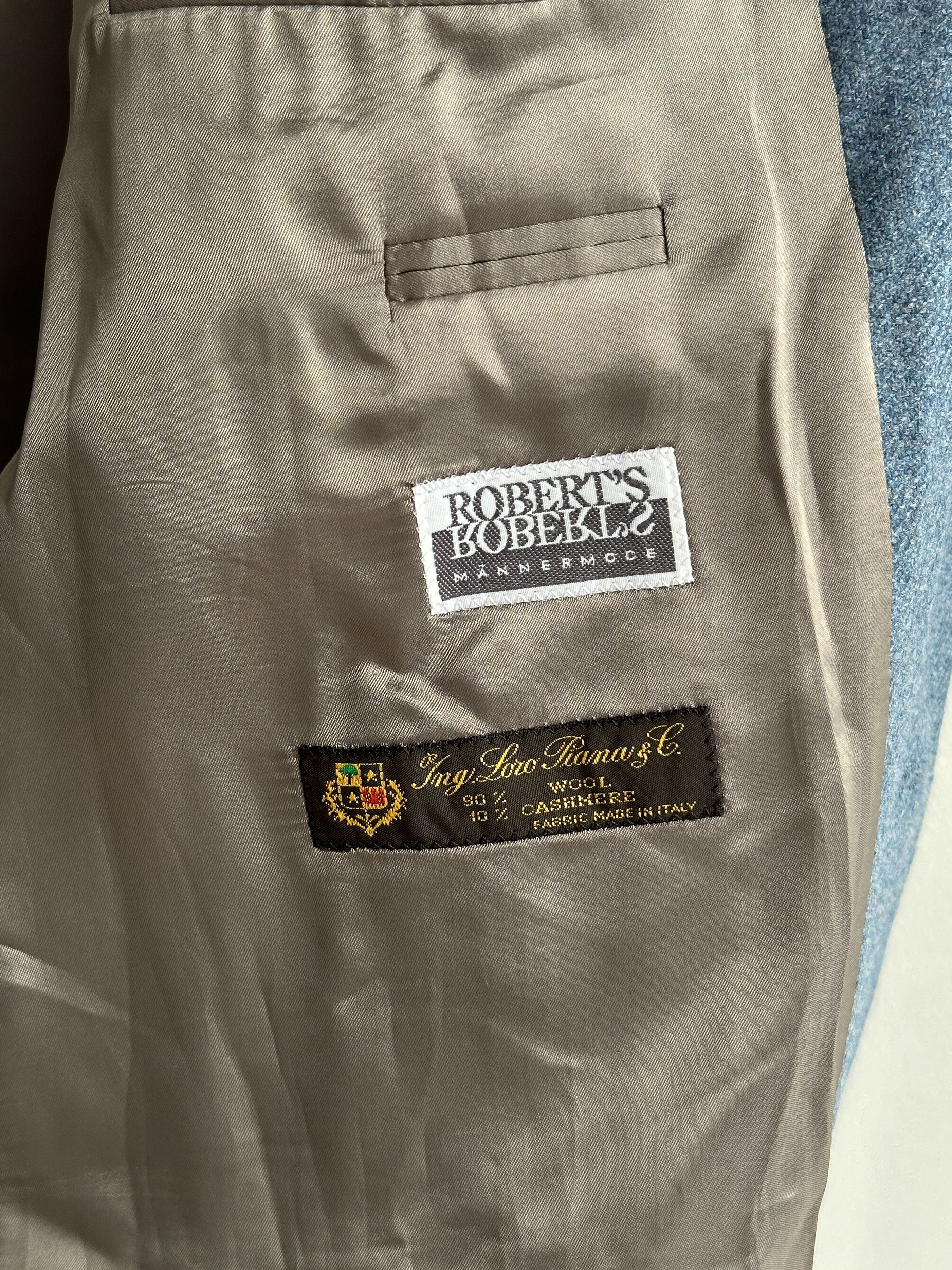 Hugo Boss Vintage Hugo Boss Loro Piana Blue Blazer Size 48R - 9 Thumbnail