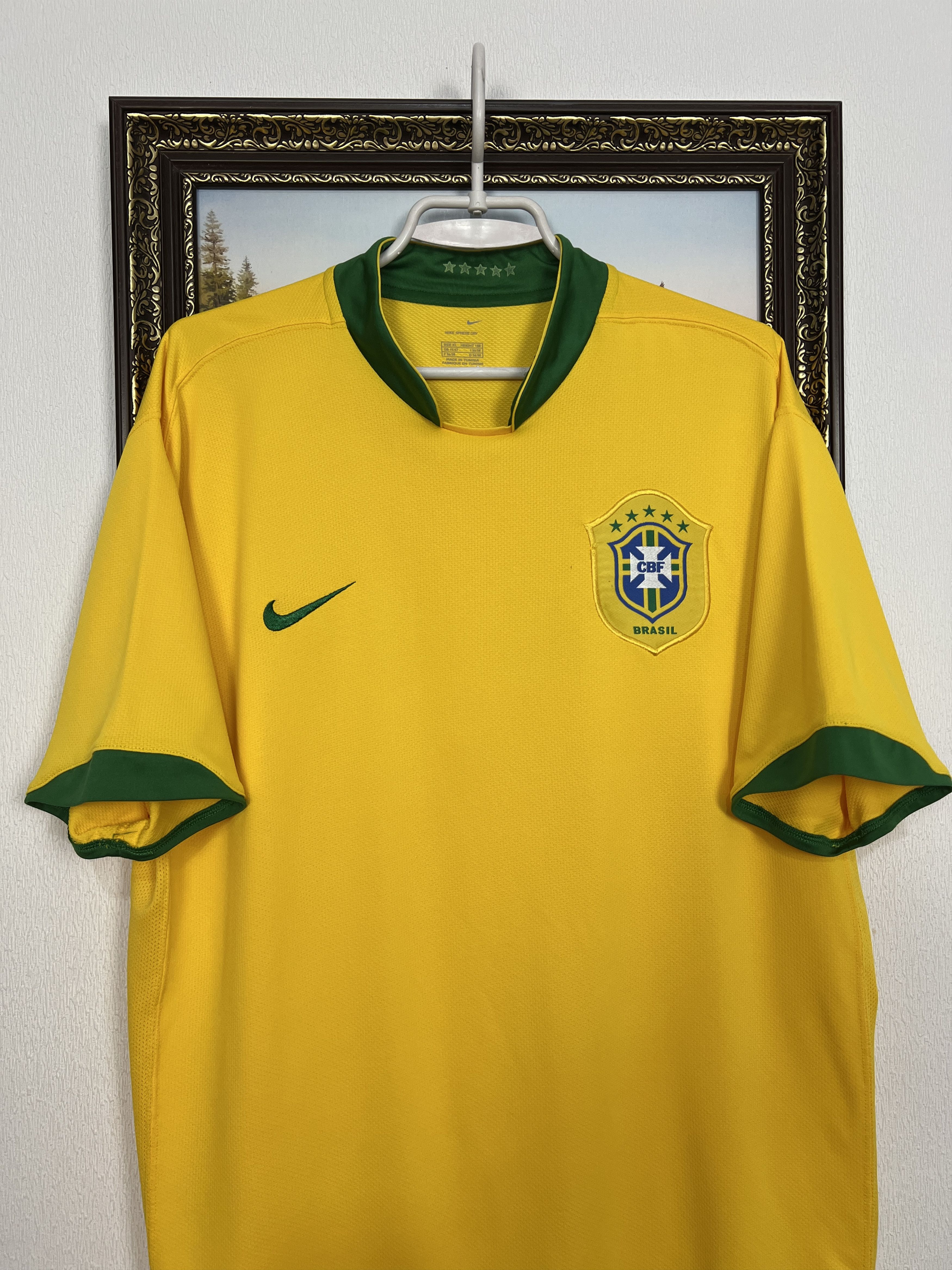 Nike Brazil Home football shirt Soccer Jersey Trikot National Size US XL / EU 56 / 4 - 2 Thumbnail