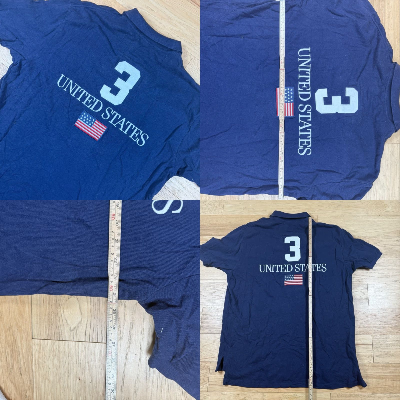 Ralph Lauren VINTAGE Ralph Lauren Polo Shirt Mens XXL Blue US Flag Big Pony #3 Size US XXL / EU 58 / 5 - 8 Thumbnail