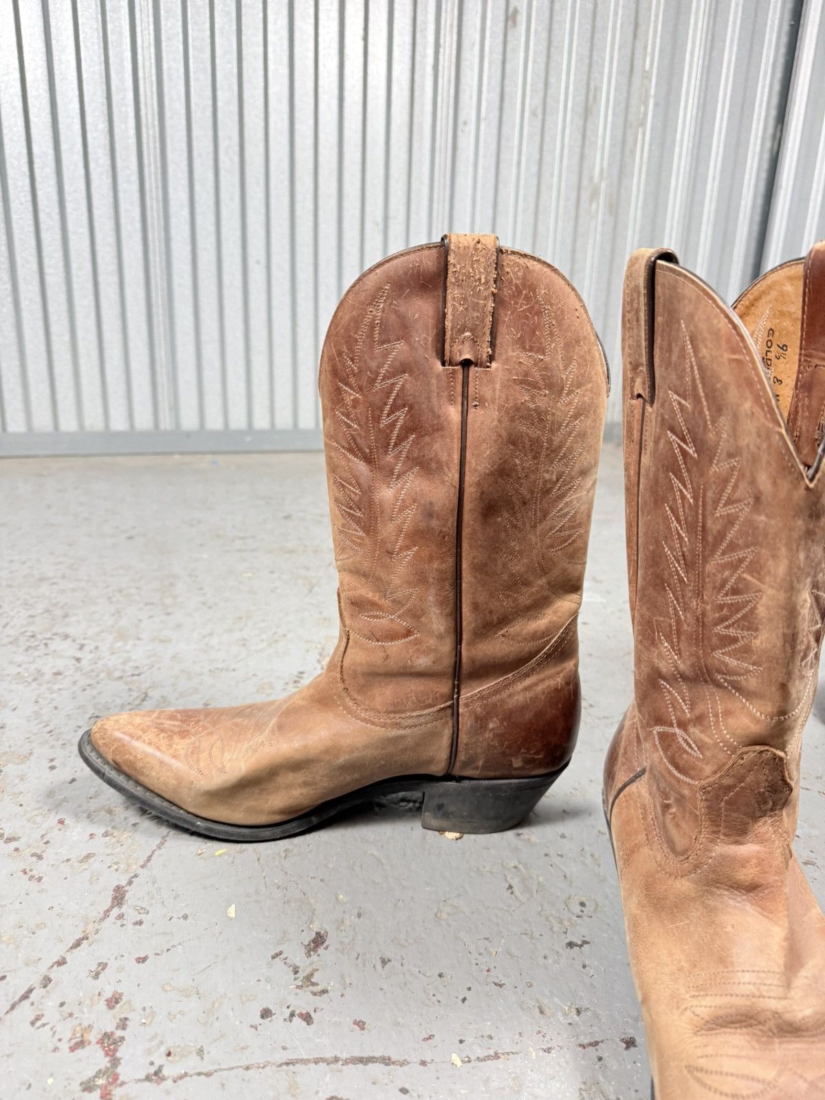 Other Vintage 90s Golden Rebel Made In Canada Cowhide Cowboy Boots Size US 9.5 / EU 42-43 - 8 Thumbnail