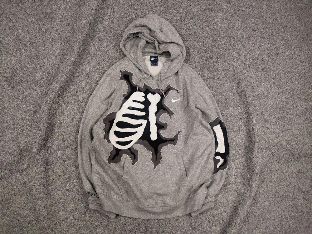 Vintage Nike USA Custom Logo Skeleton Oversized Hoodie Y2K