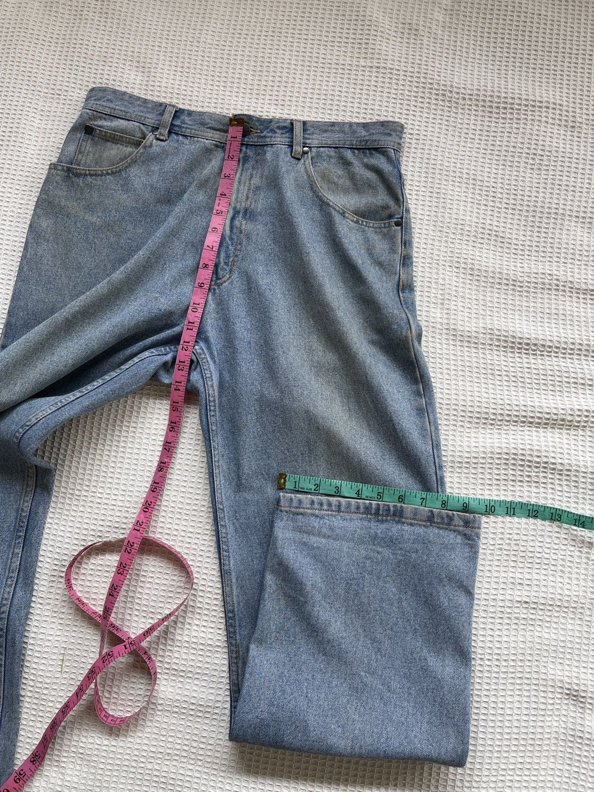 JNCO × Kenneth Cole × Southpole Last Drop🔥🔥Vtg Reaction Kenneth Cole Light Blue Baggy Jeans Size US 34 / EU 50 - 16 Thumbnail