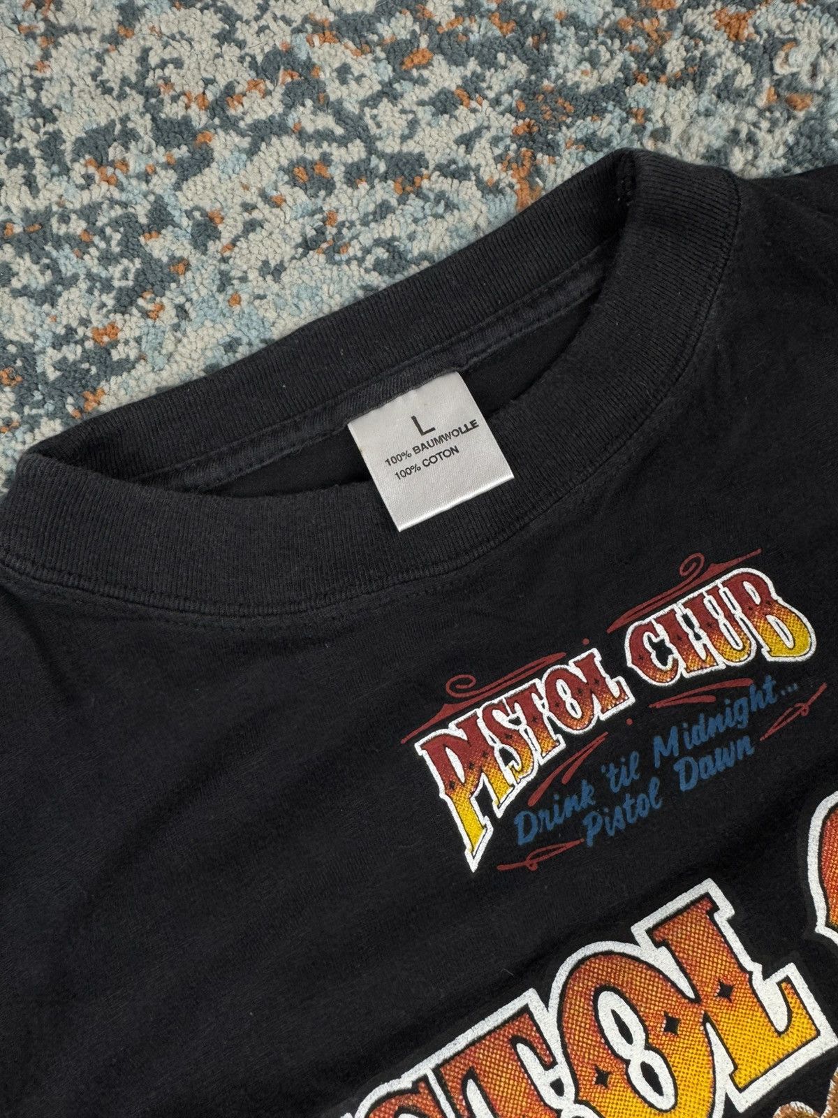 Vintage Vintage 90s pistol club drink till midnight pistol dawn tee Size US L / EU 52-54 / 3 - 6 Thumbnail