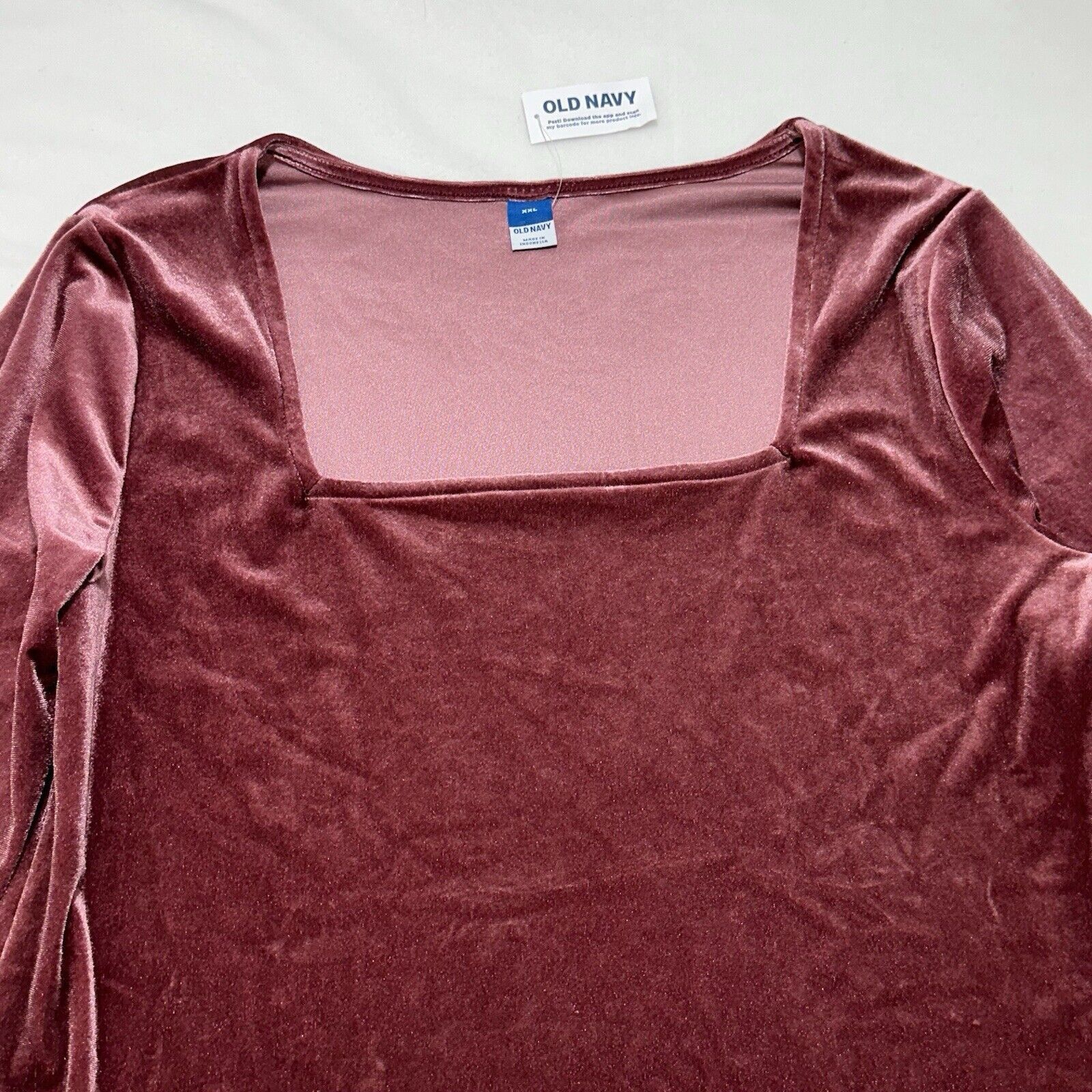 Old Navy Old Navy XXL Pink Velour Square Neck Long Sleeve Bodysuit Size XXL / US 16-18 / IT 52-54 - 2 Thumbnail