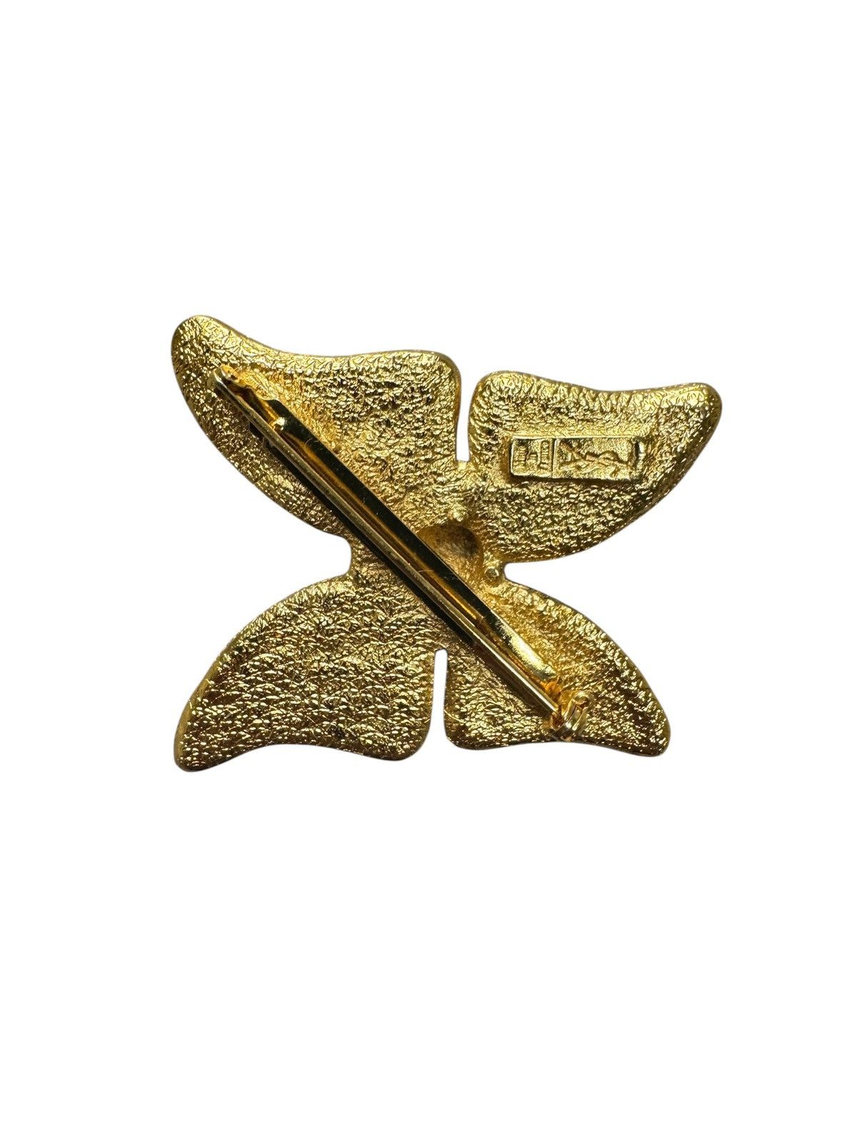 Yves Saint Laurent Vintage YSL Black and Gold Butterfly Brooch #2033 Size ONE SIZE - 3 Thumbnail