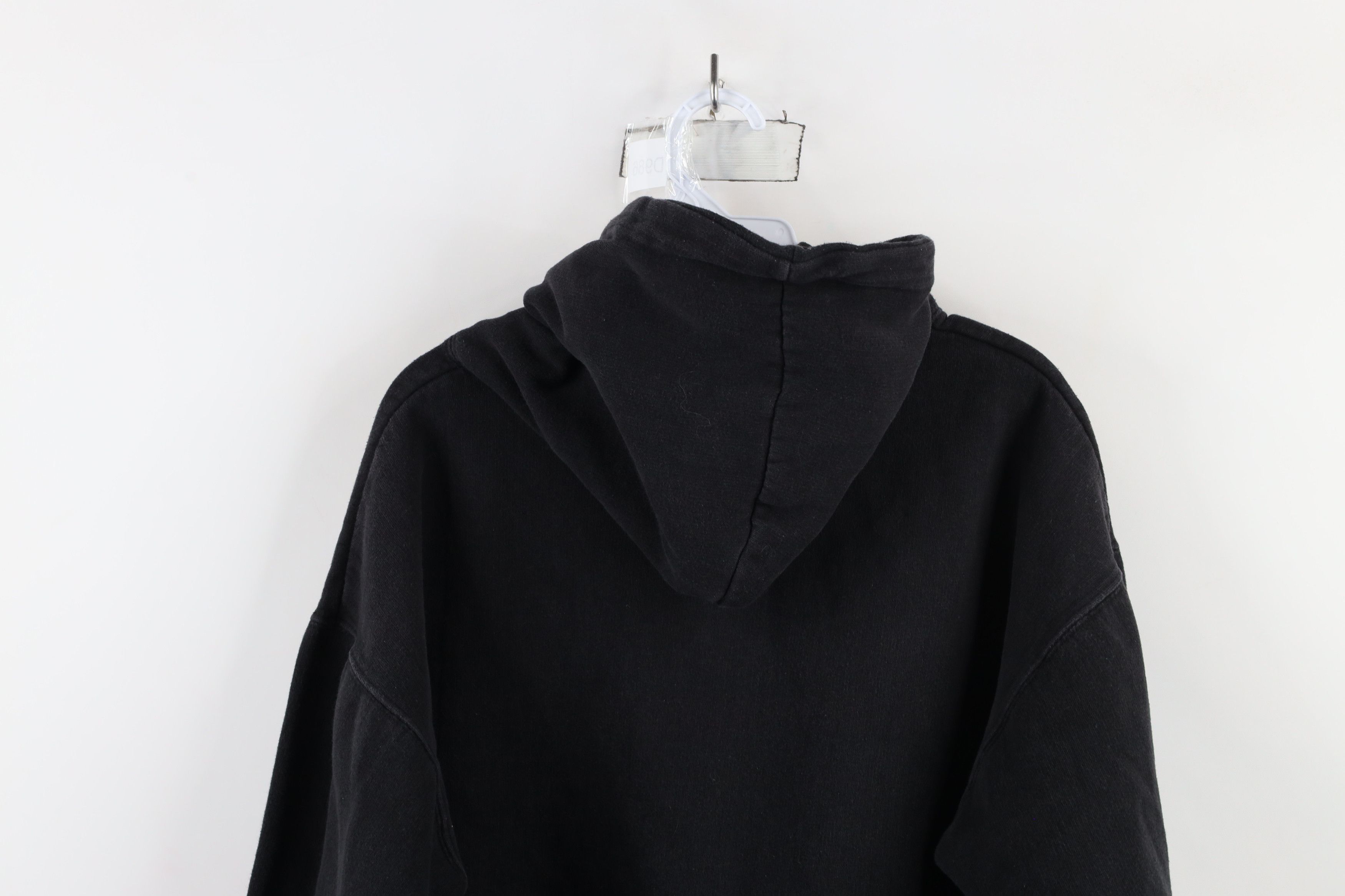 Vintage Vintage 90s Streetwear Boxy Fit Hoodie Sweatshirt Black Size XL / US 12-14 / IT 48-50 - 13 Thumbnail