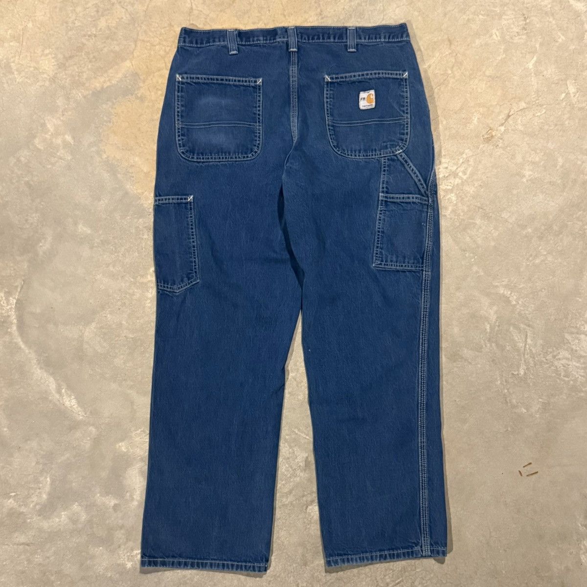 Carhartt 2000s Carhartt Faded Baggy Carpenter Jeans ERD Grunge Y2K Size US 35 - 1 Thumbnail