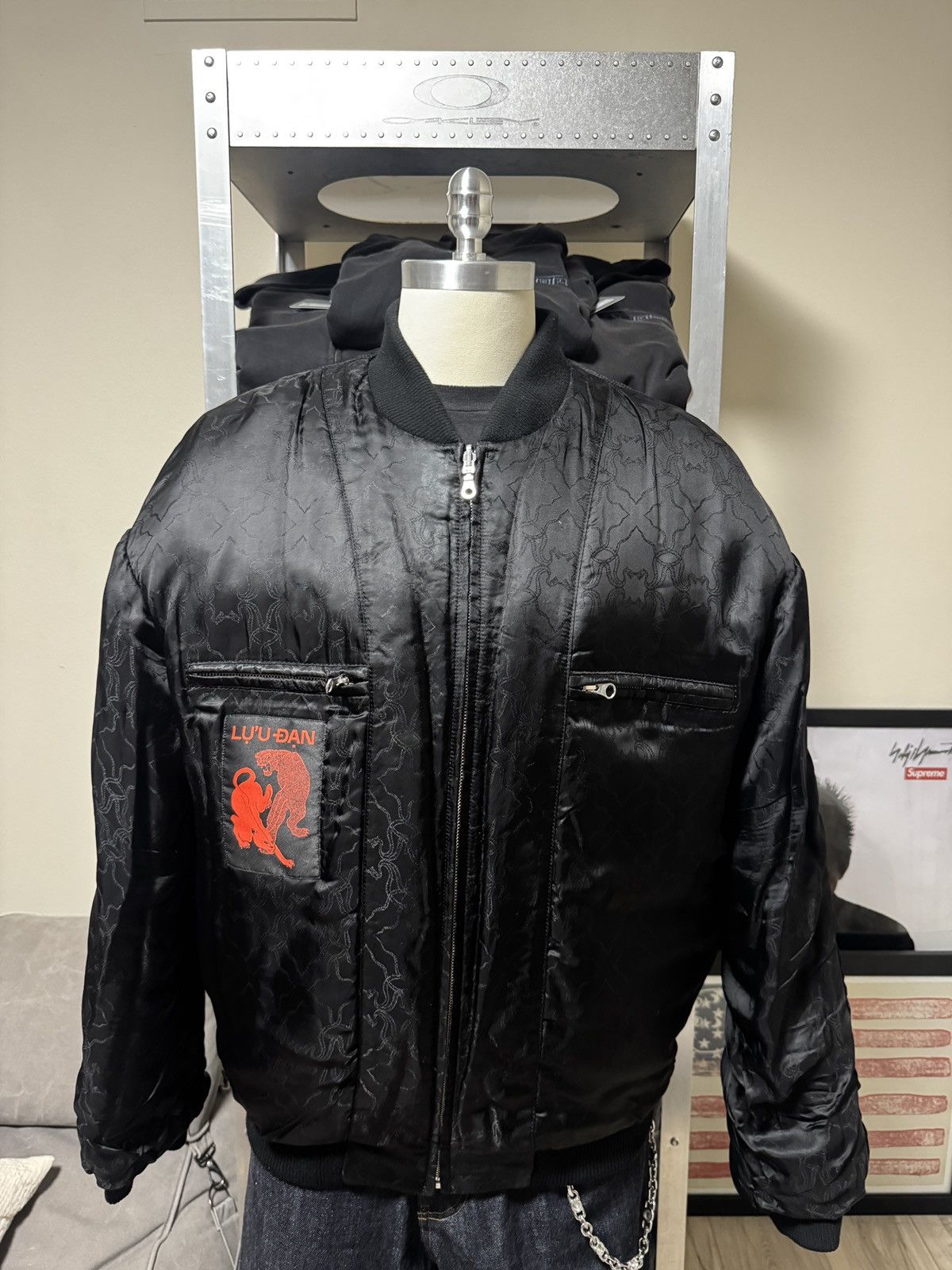 LUU DAN Lu'u Dan Reversible Faux Leather Bomber Jacket Black Size US XL / EU 56 / 4 - 13 Thumbnail