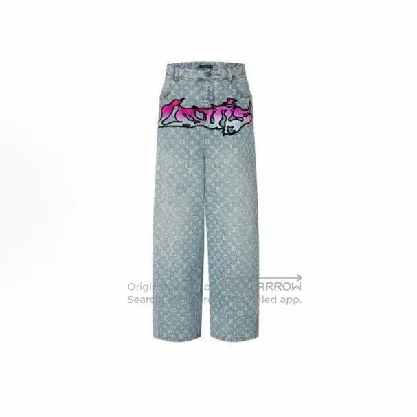 Louis Vuitton Louis Vuitton Flame full of graffiti jeans Size US 32 / EU 48 - 1 Thumbnail