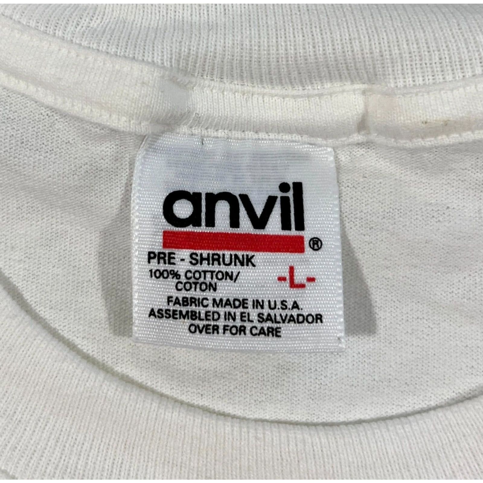 Anvil NOS Vintage 90s Waikiki Beach Hawaii T-Shirt Anvil Sz L White Cotton Short Sleeve Crew Neck Unisex Adults 90s Beach Hawaiian Graphic Print Size US L / EU 52-54 / 3 - 7 Thumbnail