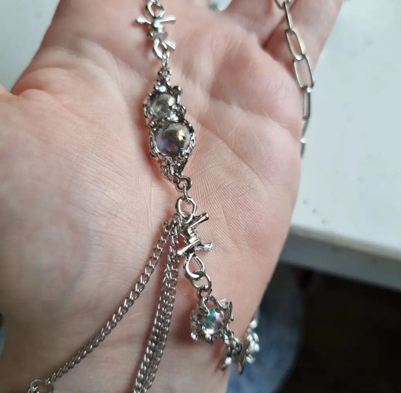 Other Silver Color Y2K Pendant Necklace Punk Size ONE SIZE - 2 Thumbnail