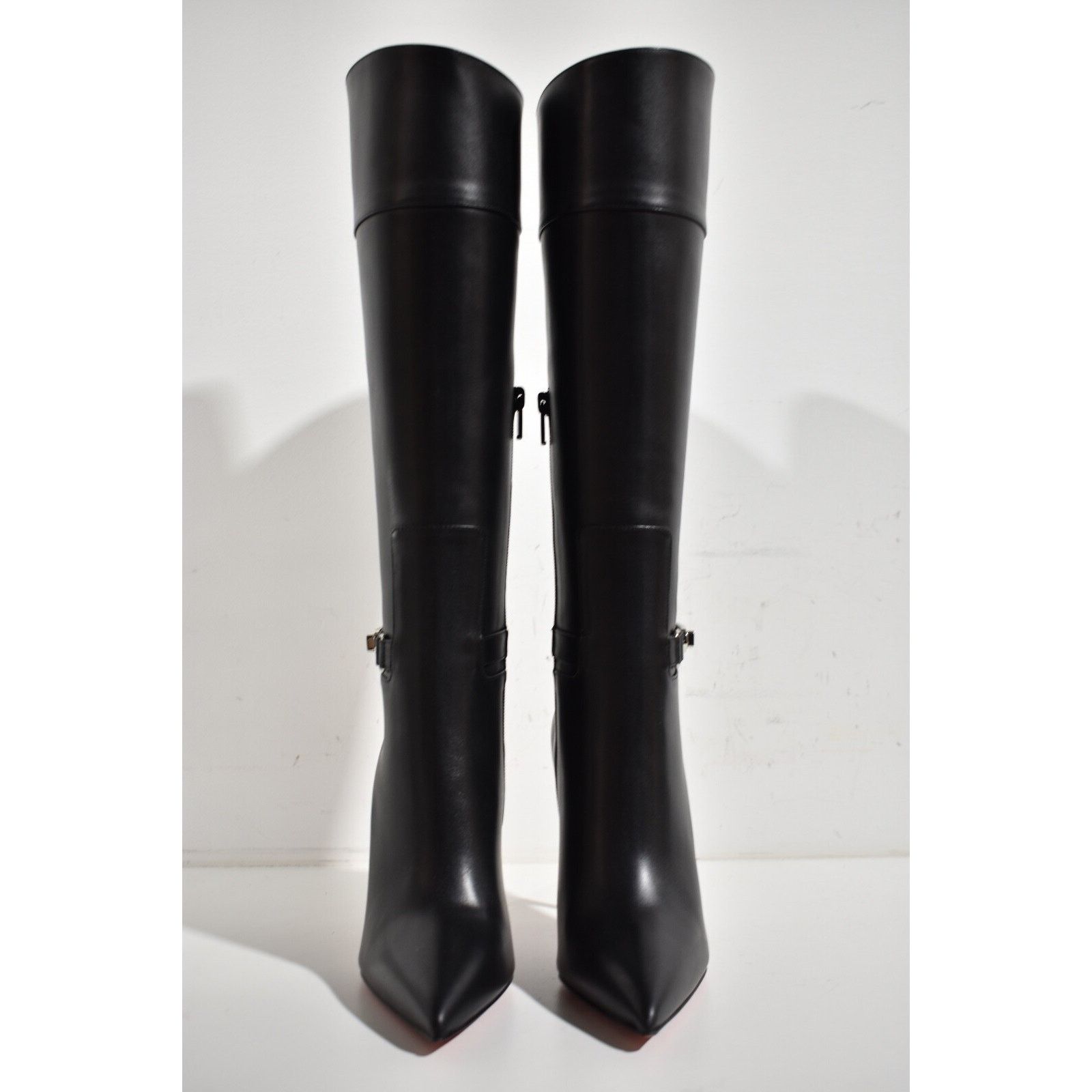 Christian Louboutin Christian Louboutin Lock Kate Botta 100 Black Leather Knee Size US 6.5 / IT 36.5 - 5 Thumbnail