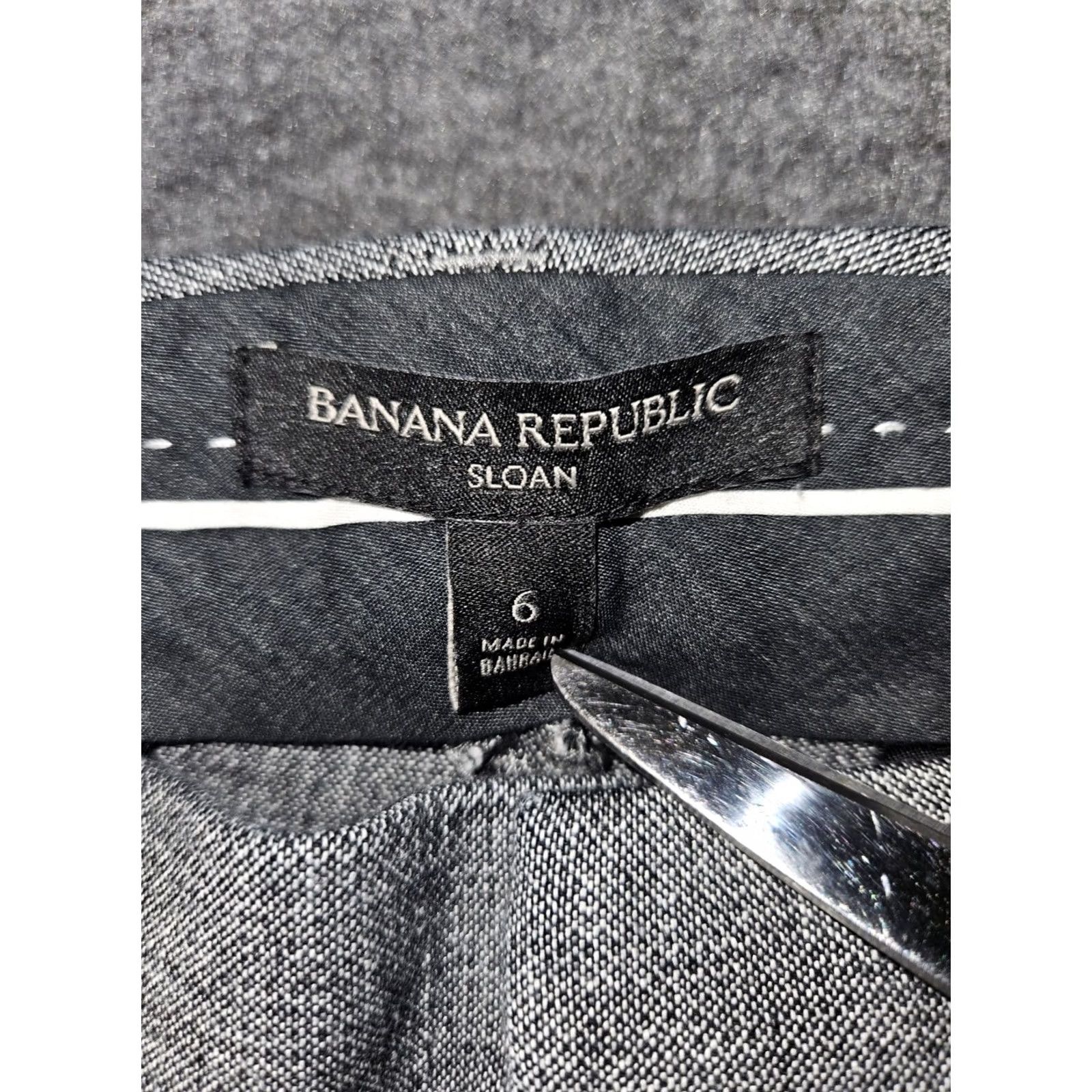 Banana Republic Banana Republic Sloan Pants Women's 6 Ankle Gray Mid Rise Slim Fit Skinny Flared Slit City Preppy Size 28" / US 6 / IT 42 - 2 Thumbnail