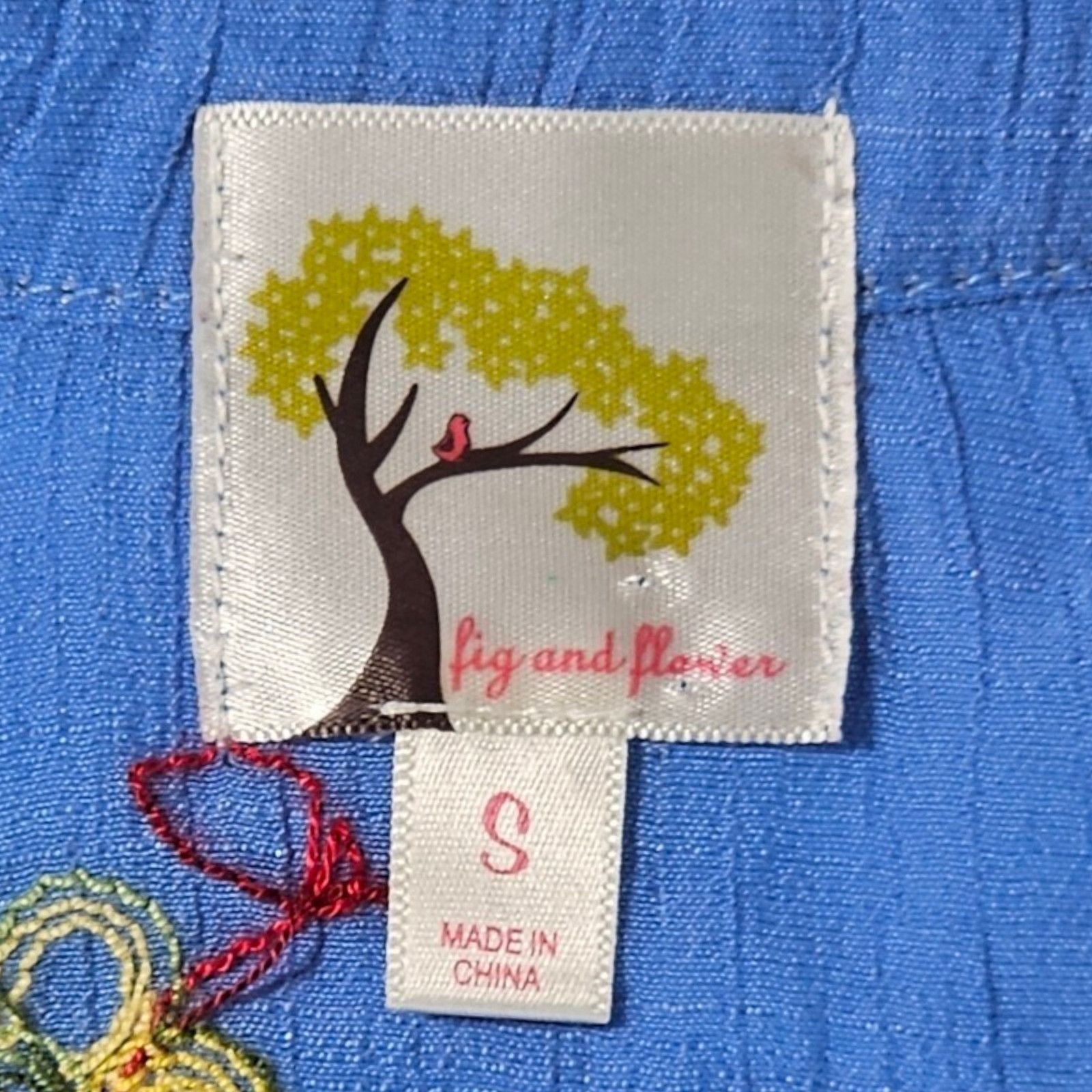 Other EUC Fig & Flower Embroidered Floral Blouse Sz. S Cornflower Size S / US 4 / IT 40 - 9 Thumbnail