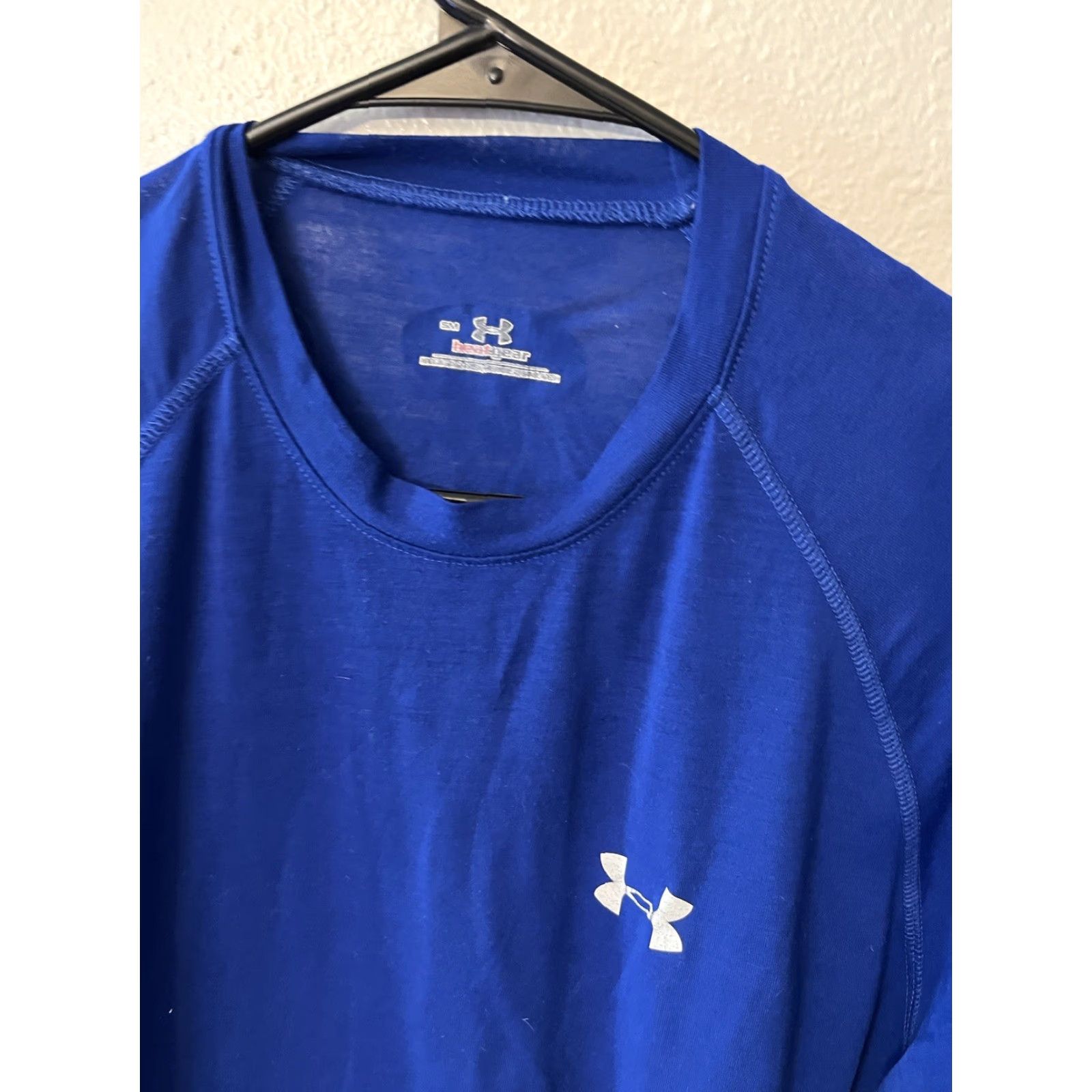 Under Armour VINTAGE Under Armour T-Shirt Men’s Small Short Sleeve Crew Neck HeatGear Blue Graphic Logo S Mens Size US S / EU 44-46 / 1 - 2 Thumbnail