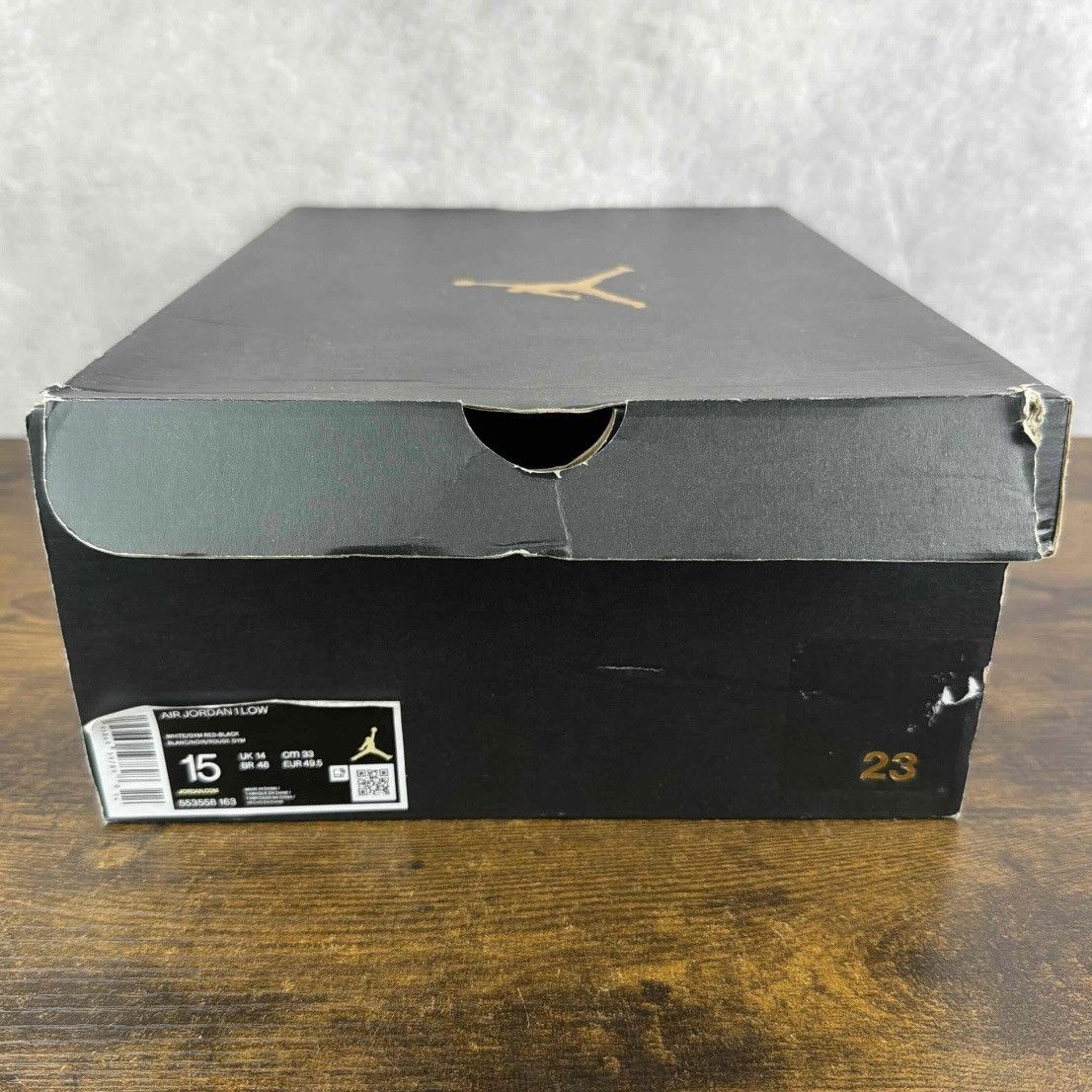 Jordan Brand Air Jordan 1 Low Bulls Reverse Black Toe Size 15 553558-163 Size US 15 / EU 48 - 9 Thumbnail