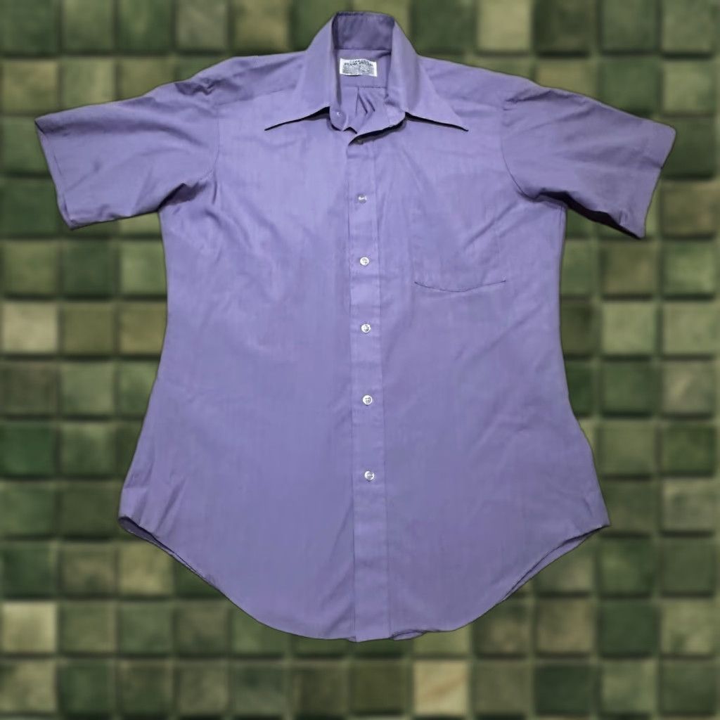 Sears VTG Sears Mens Button Shirt Store Medium Purple Made In Japan Size US M / EU 48-50 / 2 - 1 Thumbnail