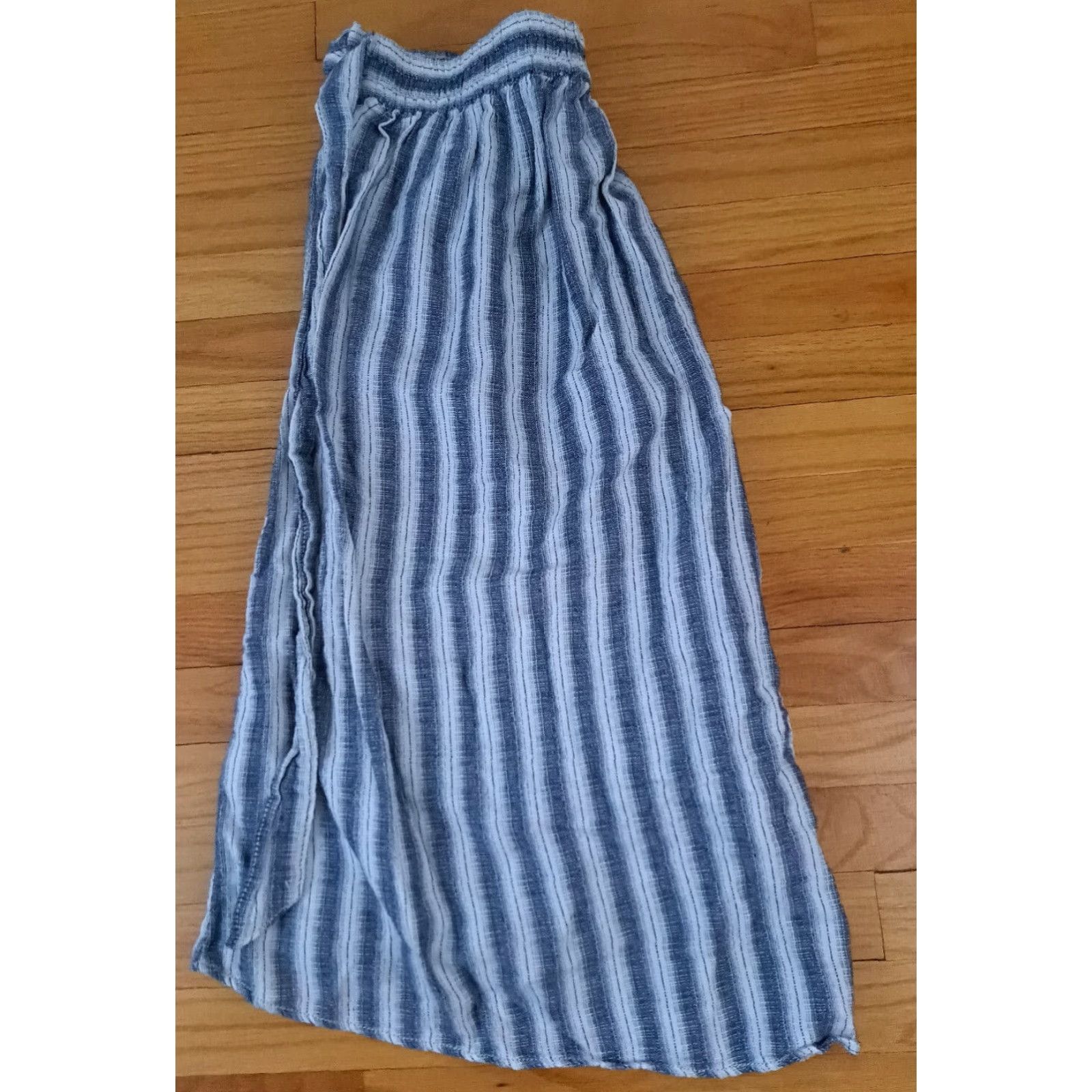 Vintage VINTAGE Max Studio Skirt Women Long Striped Black&White L Flare Cotton Strap, 30" Waist, 28" Length, Regular, Good Condition Size 36" / US 14 / IT 50 - 3 Thumbnail