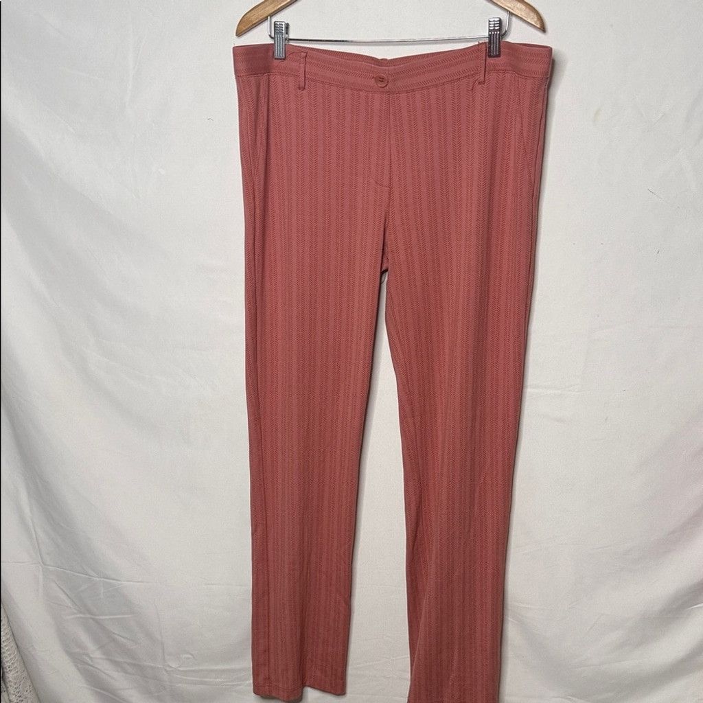 Betabrand Betabrand pink straight leg pull on knit pants sz XXL Size 38" / US 16 / IT 52 - 1 Thumbnail