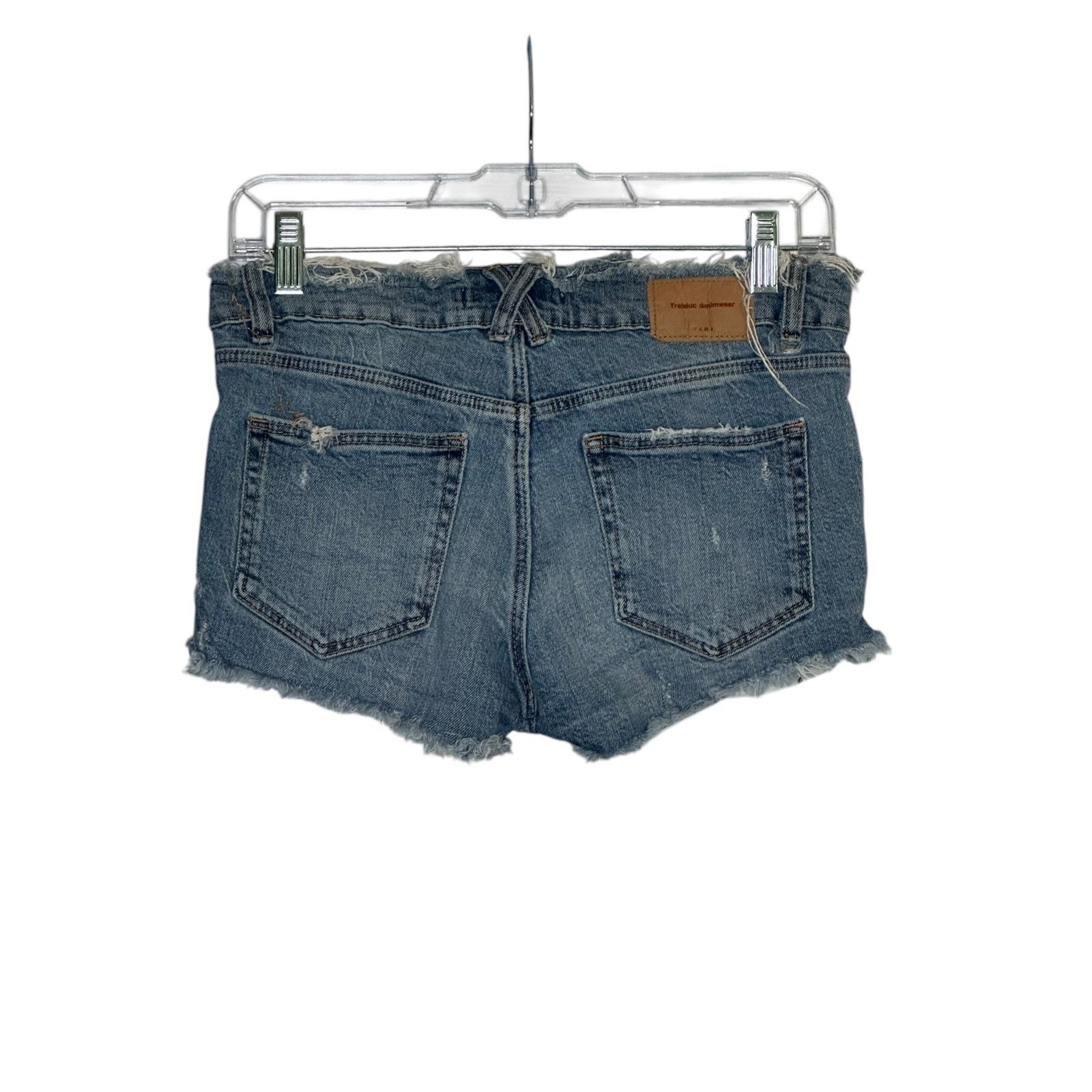 Zara ZARA Trafaluc Denimwear Fringe Distressed Shorts Size 4 Size 27" / US 4 / IT 40 - 11 Thumbnail