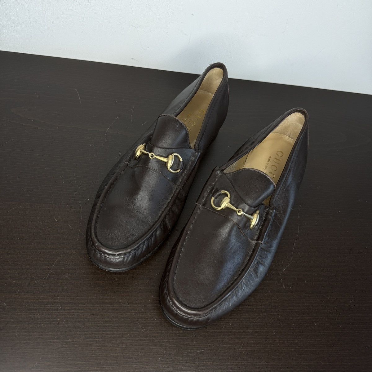 Gucci NEW GUCCI Jordaan Loafers Formal Shoes Leather Brown Size US 11.5 / EU 44-45 - 2 Thumbnail