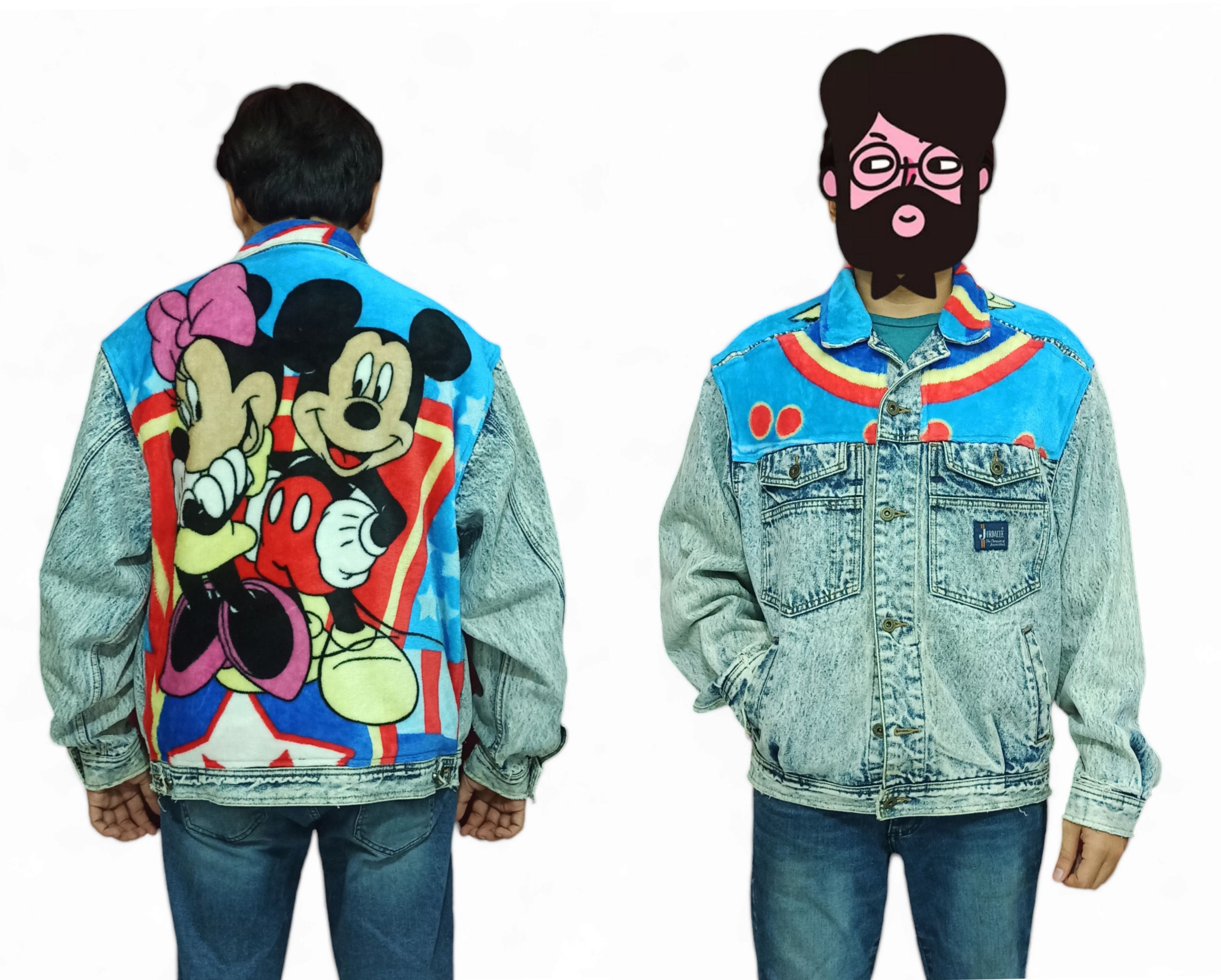 Jordache Vintage Jordache Mickey Minnie Mouse Terry Cloth Jacket Size US L / EU 52-54 / 3 - 7 Thumbnail