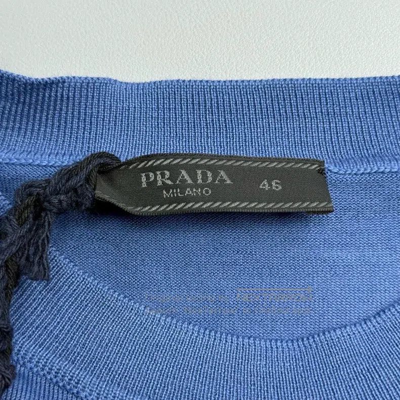 Prada Prada Blue classic embroidered logo sheep wool sweater Size US S / EU 44-46 / 1 - 5 Thumbnail