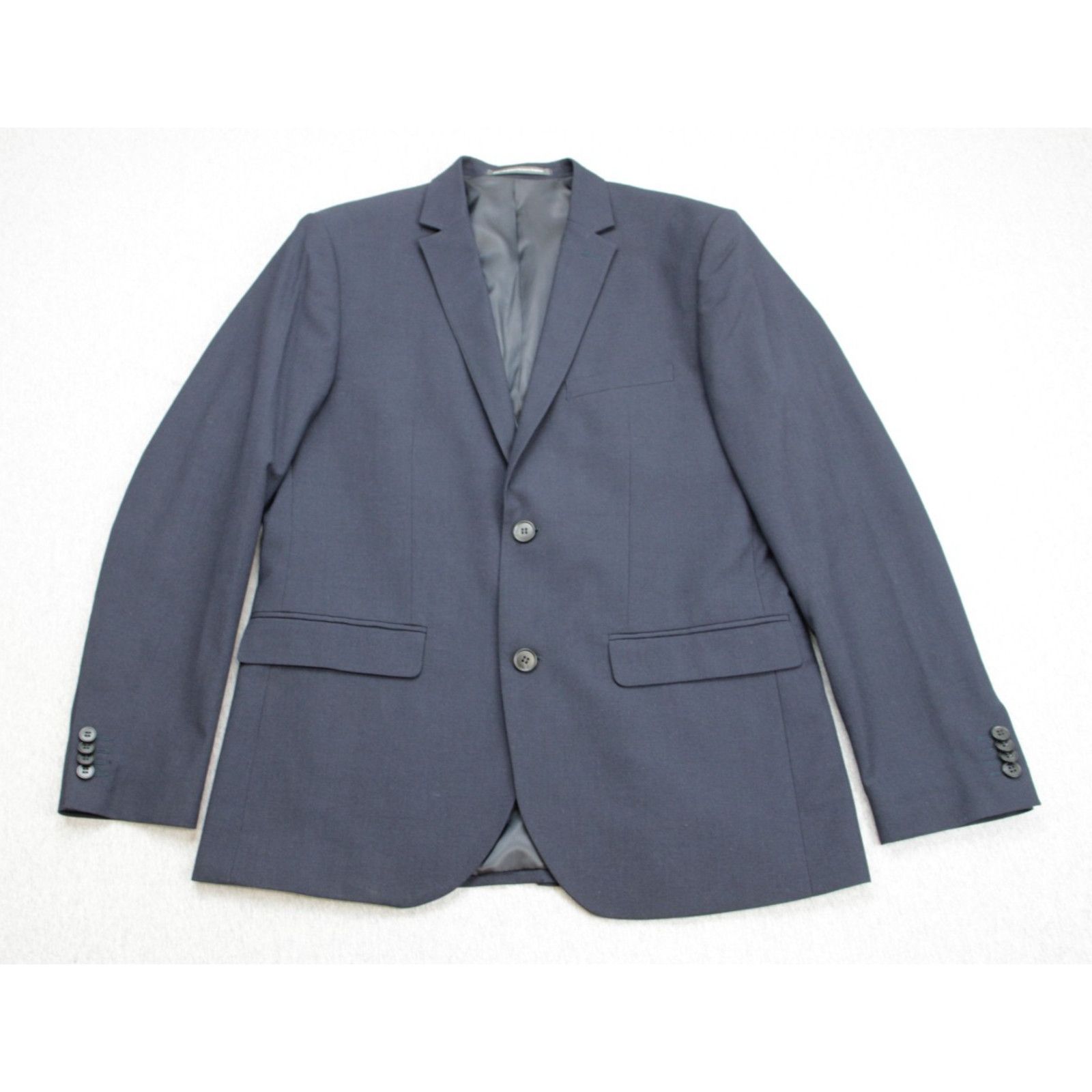 H&M H&M Blazer Mens 42R Blue Slim Fit 2 Button Single Breast Size 42R - 2 Thumbnail