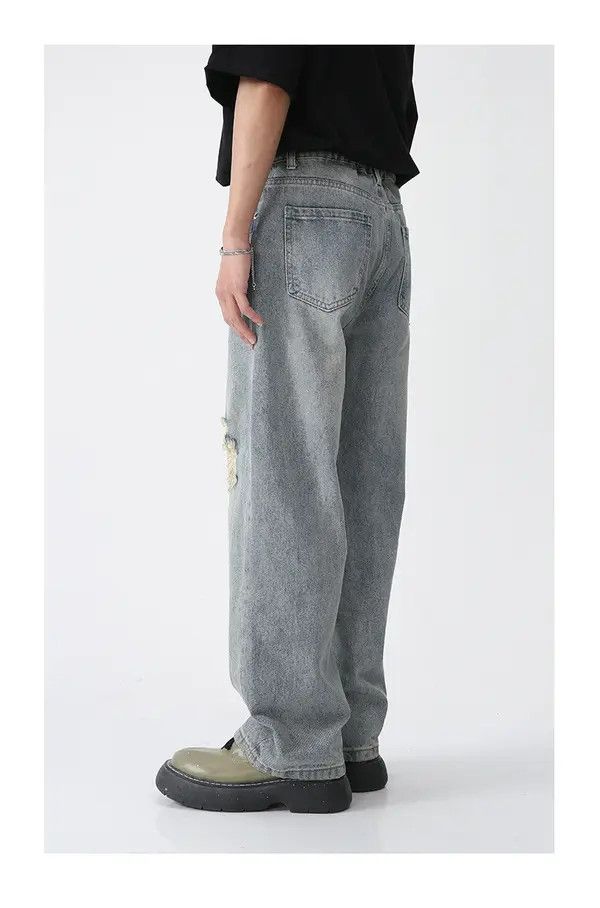 Japanese Brand Minako x Miyu Men's straight-leg trendy ripped jeans Size US 32 / EU 48 - 5 Thumbnail