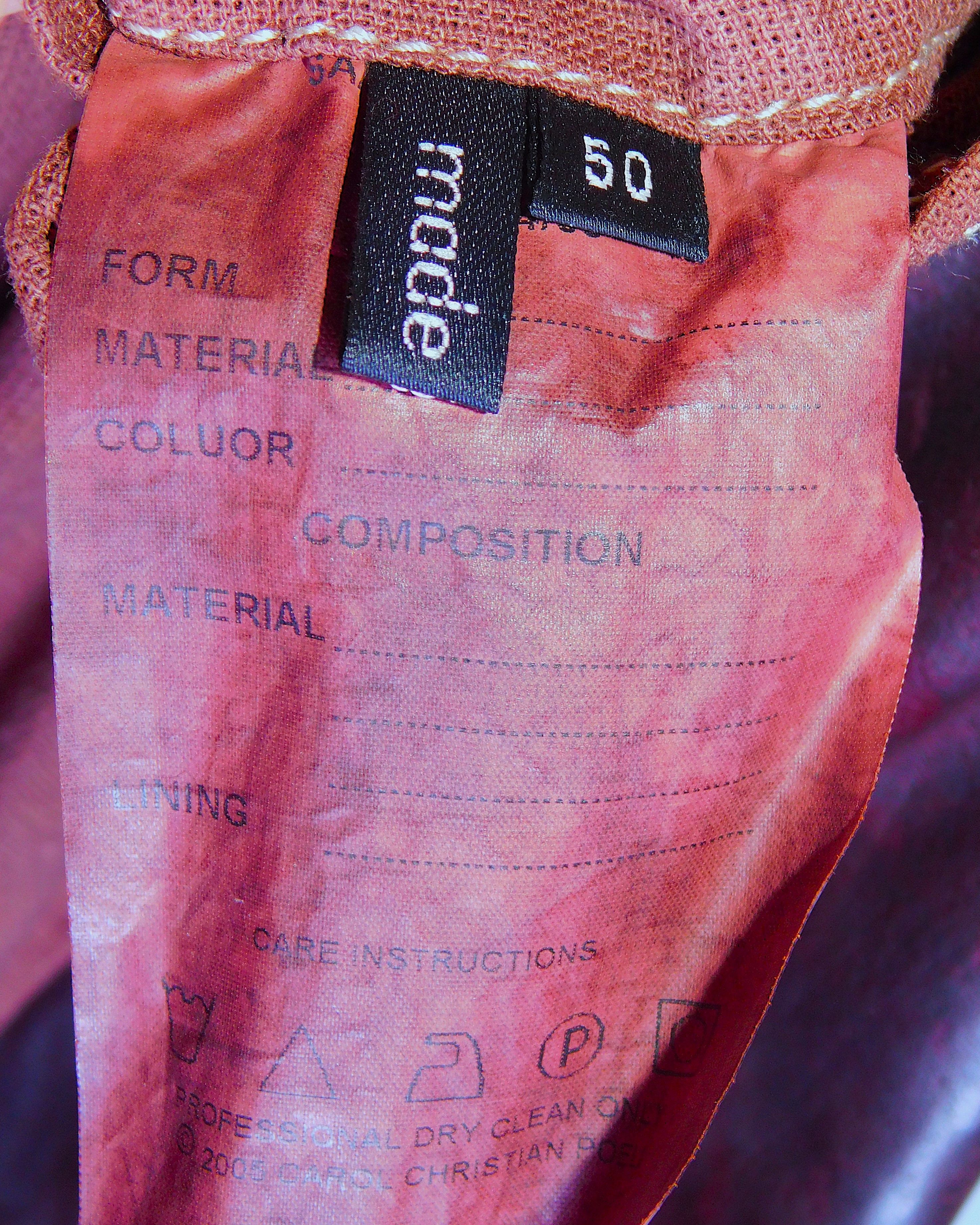 Carol Christian Poell Carol Christian Poell FW04 Long Burgundy Leather Coat Size US M / EU 48-50 / 2 - 5 Thumbnail