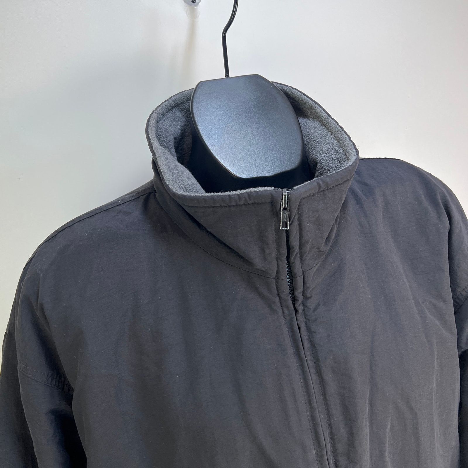 J.Crew Vintage J. Crew Windbreaker Jacket Navy Blue Fleece Lined Size US XL / EU 56 / 4 - 2 Thumbnail