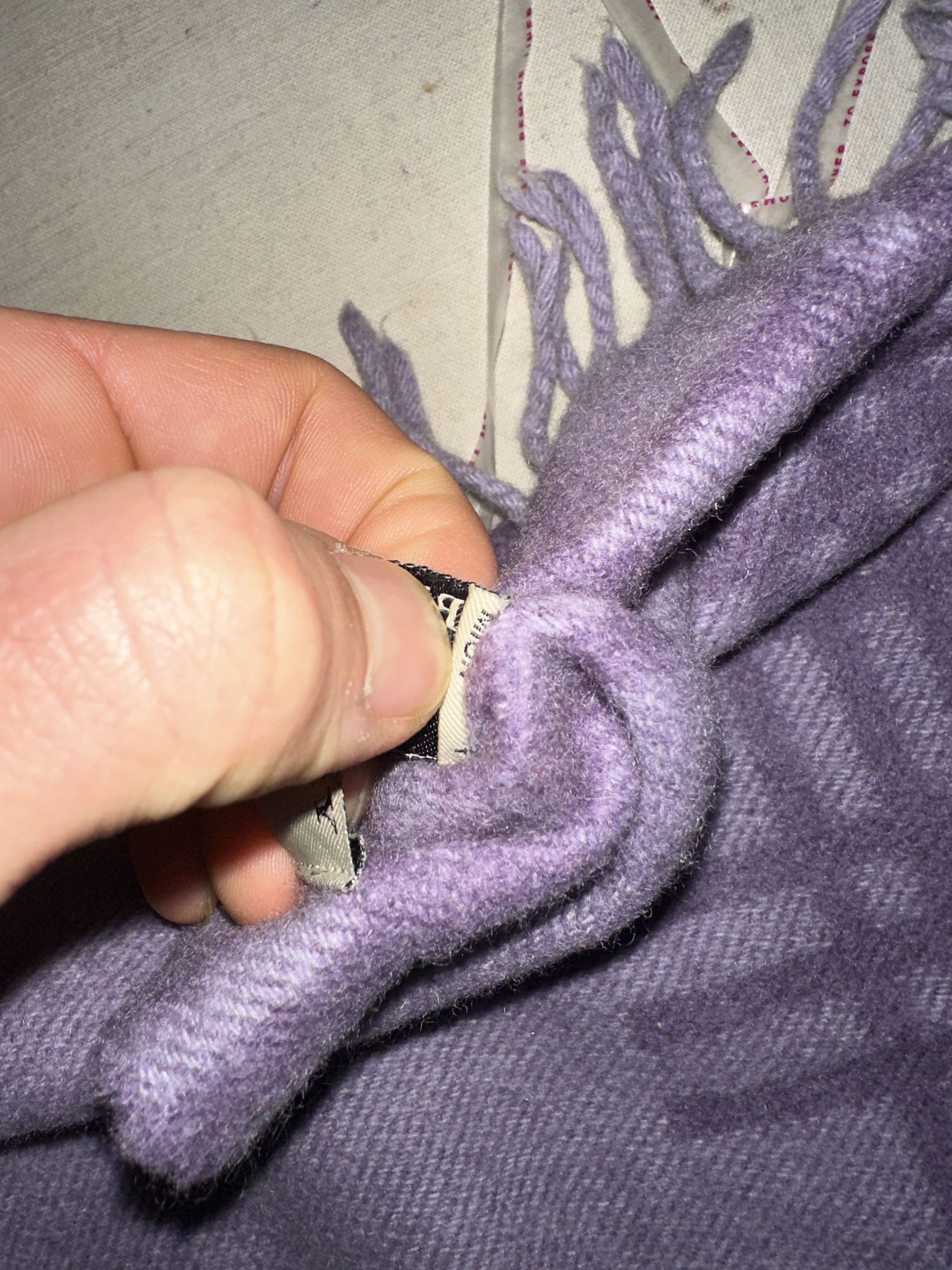 Burberry Burberry London 100% Cashmere Scarf Lilac England 130x30 Cm Size ONE SIZE - 12 Thumbnail