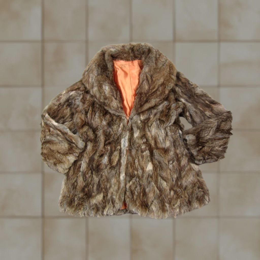 Vintage VINTAGE Fur Coat Womens Small Brown Mod Plush Winter Coat Glam 60s 70s Size S / US 4 / IT 40 - 1 Thumbnail