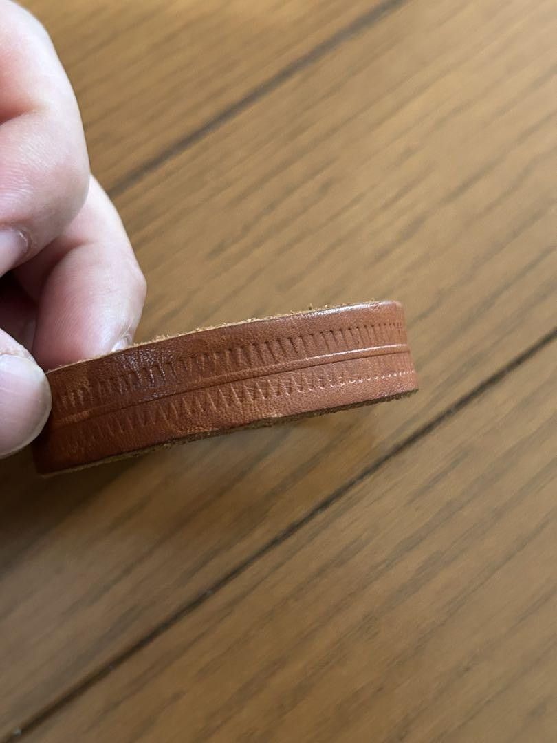 Pre-owned Undercover Archive Ss03 "scab" Giz Leather Bracelet In Brown