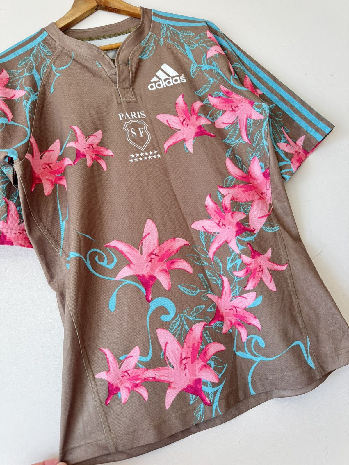 Adidas Vintage SF Paris 2007-2008 Away Rugby Jersey Adidas Shirt Size US L / EU 52-54 / 3 - 5 Thumbnail