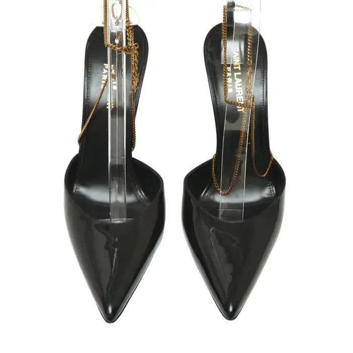 Saint Laurent Paris o1bcso1str1124 Claw Slingback Pumps in Black Size US 6 / IT 36 - 5 Thumbnail