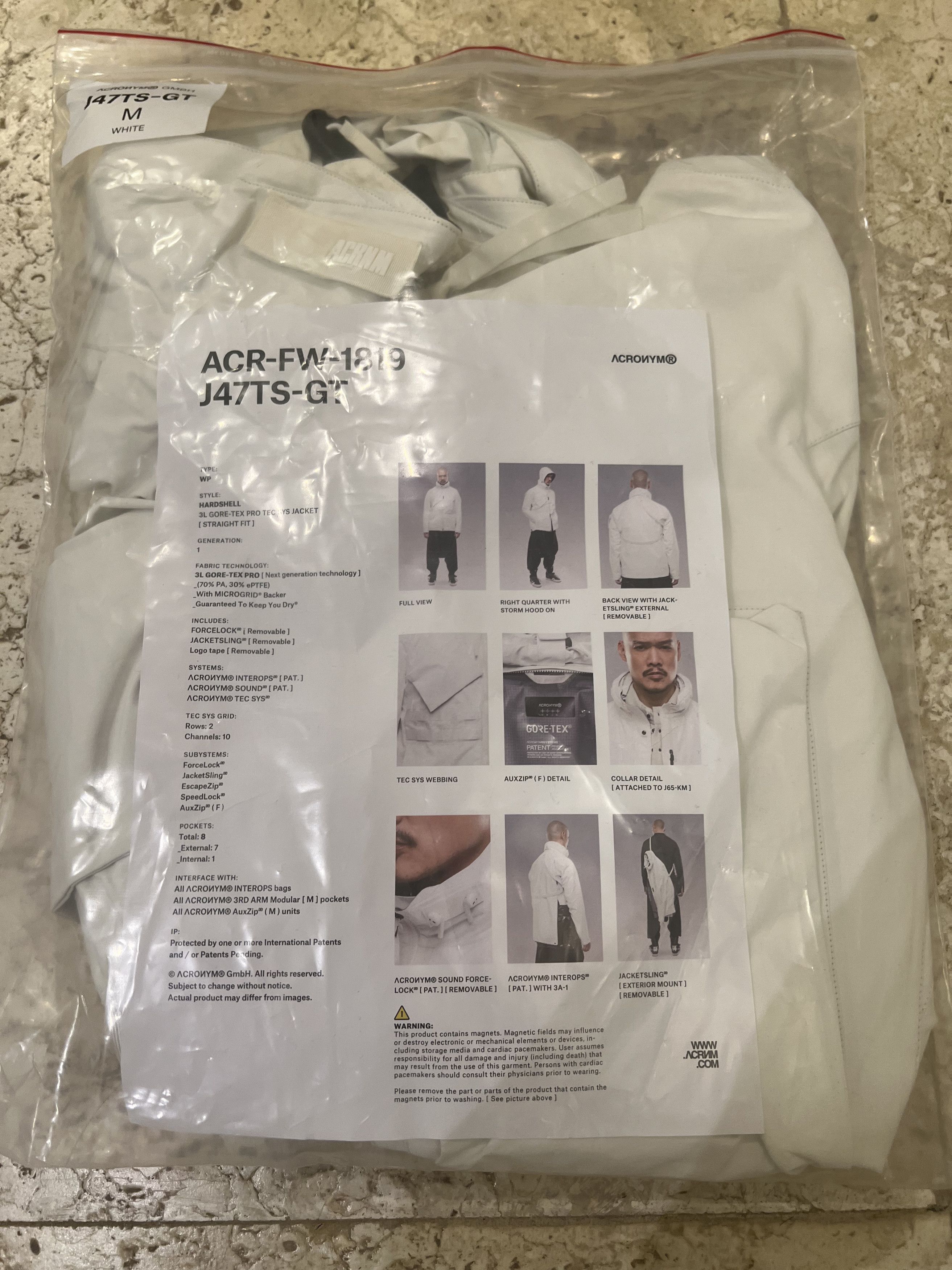 Acronym J47TS-GT-WHT 3L Gore-Tex® Pro Tec Sys Interops Jacket White Size US M / EU 48-50 / 2 - 5 Thumbnail