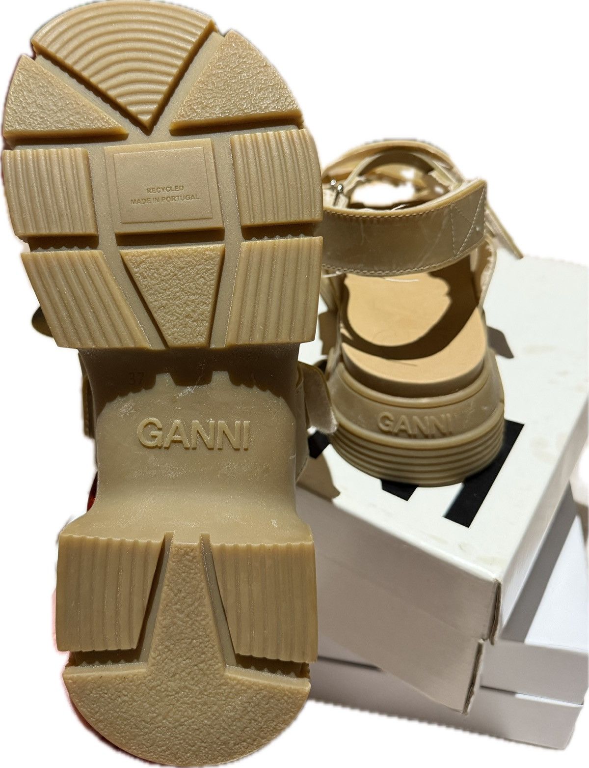 Ganni GANNI Recycled Rubber Sandals Size US 7 / IT 37 - 5 Thumbnail