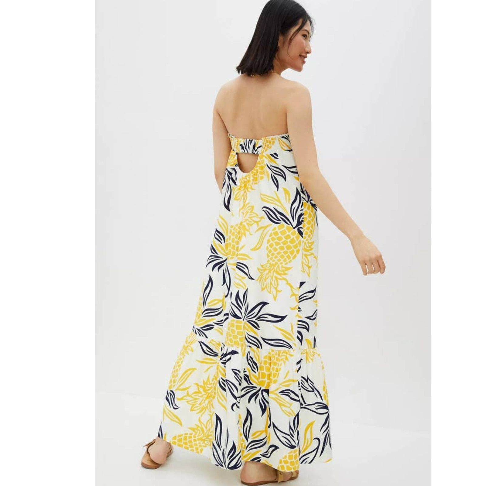 Anthropologie New Anthropologie Floral Flounced Maxi Dress $188 SMALL Size S / US 4 / IT 40 - 5 Thumbnail