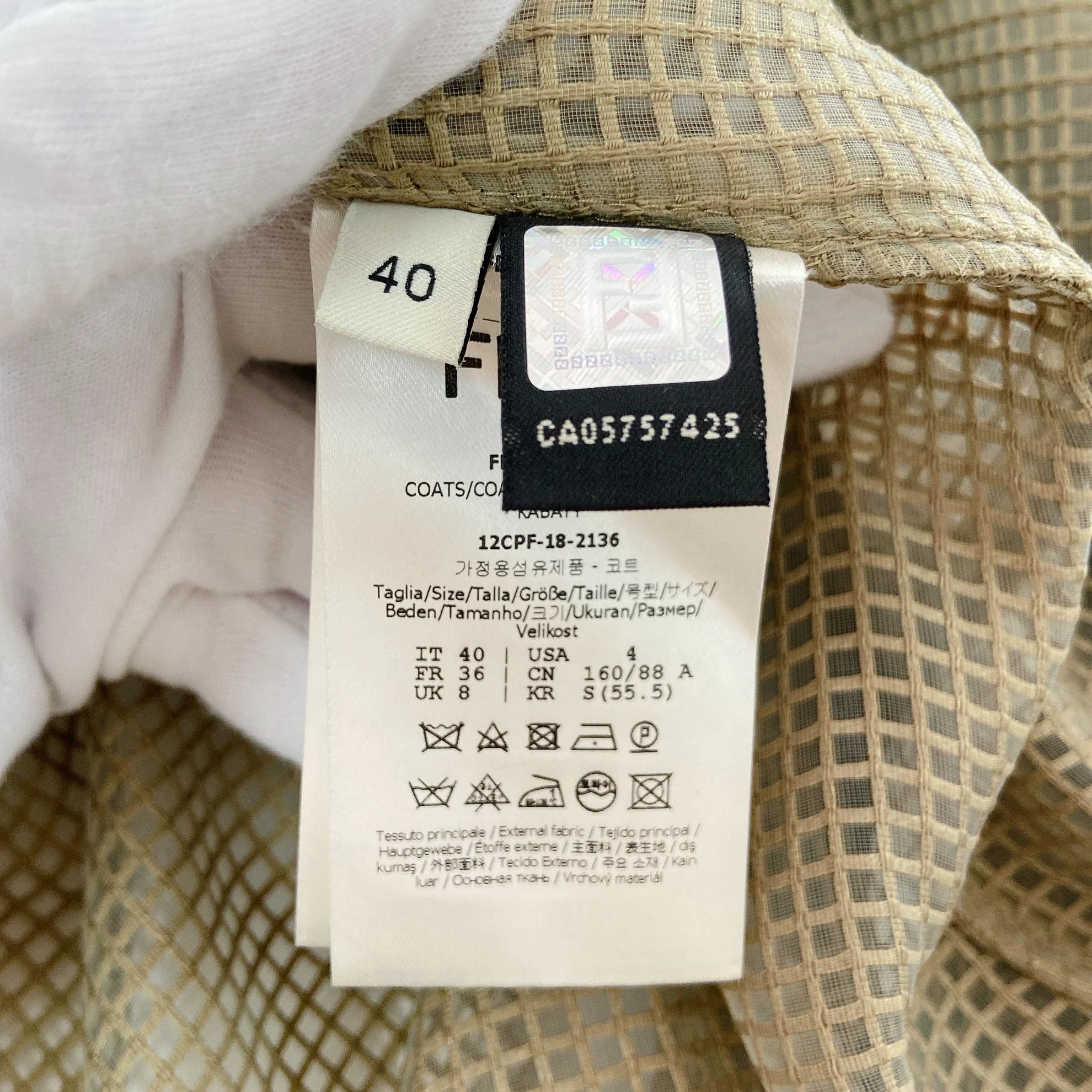 Fendi Fendi Green Trench Coat 40 EU Size S / US 4 / IT 40 - 8 Thumbnail