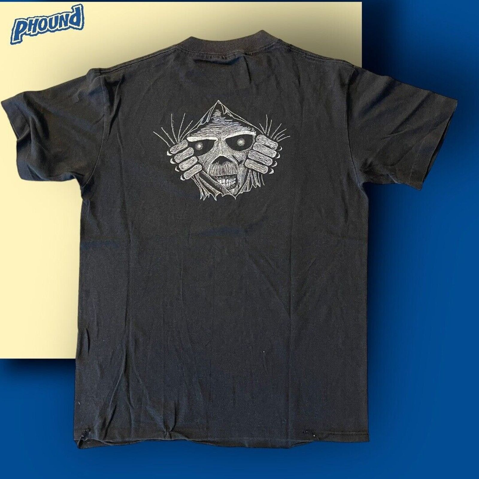 Vintage Vtg Iron Maiden Mummy T-Shirt M Faded Black Maiden Voyage Size US M / EU 48-50 / 2 - 2 Thumbnail