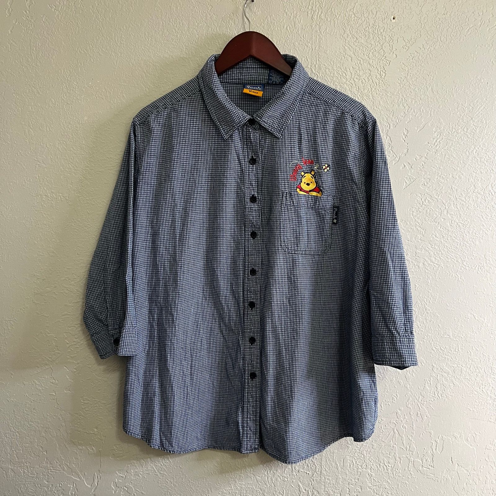 Vintage Disney Vintage Winnie The Pooh Gingham Plaid Women 22W/24W Size XXL / US 16-18 / IT 52-54 - 1 Thumbnail