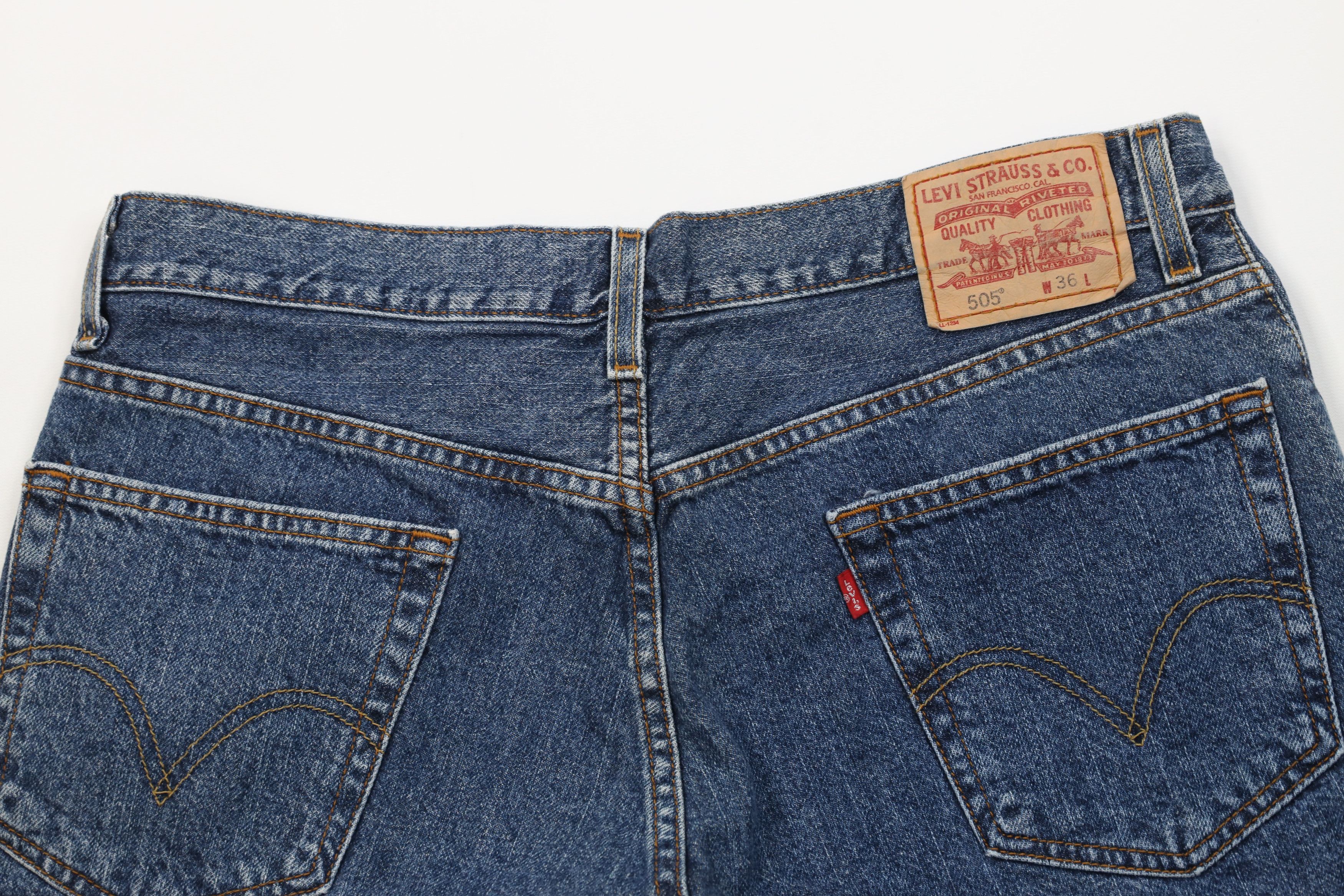 Levi's Vintage Y2K 2005 Levis 505 Fit Denim Jean Shorts Jorts Size US 36 / EU 52 - 8 Thumbnail