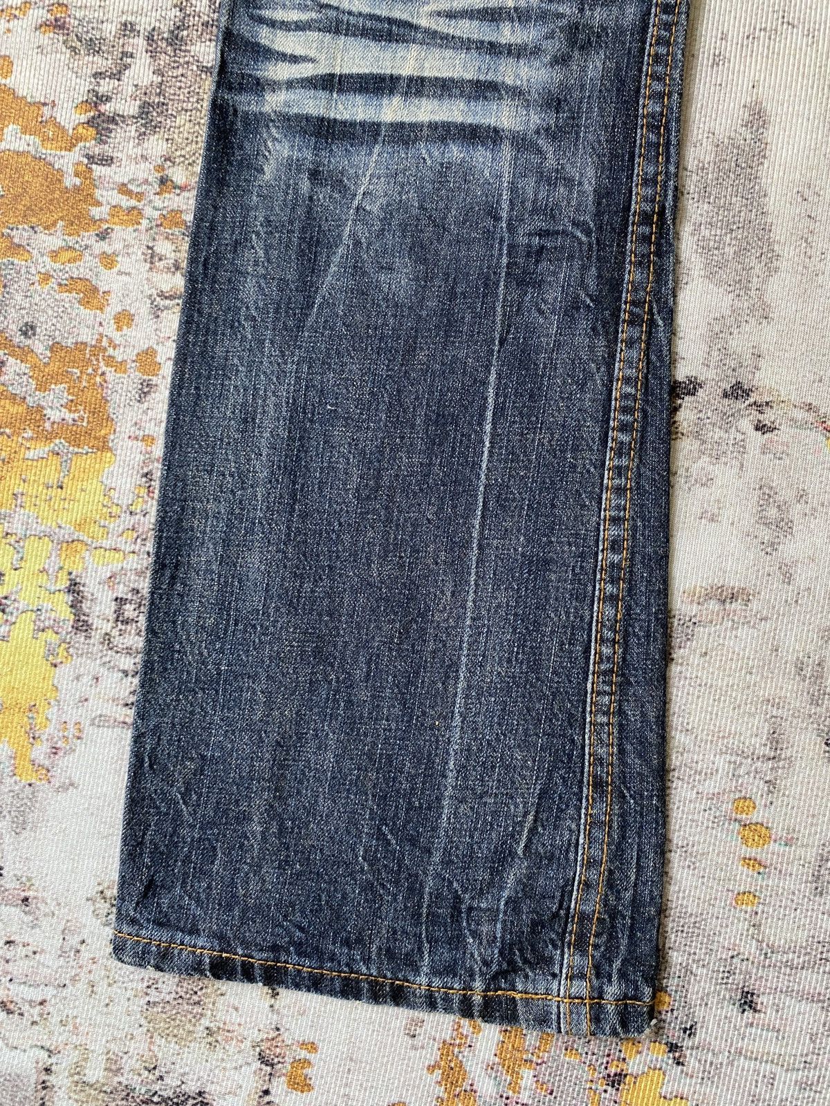 Tornado Mart KUI Claws Mark Honeycomb Distressed Flare Jeans Size US 30 / EU 46 - 11 Thumbnail