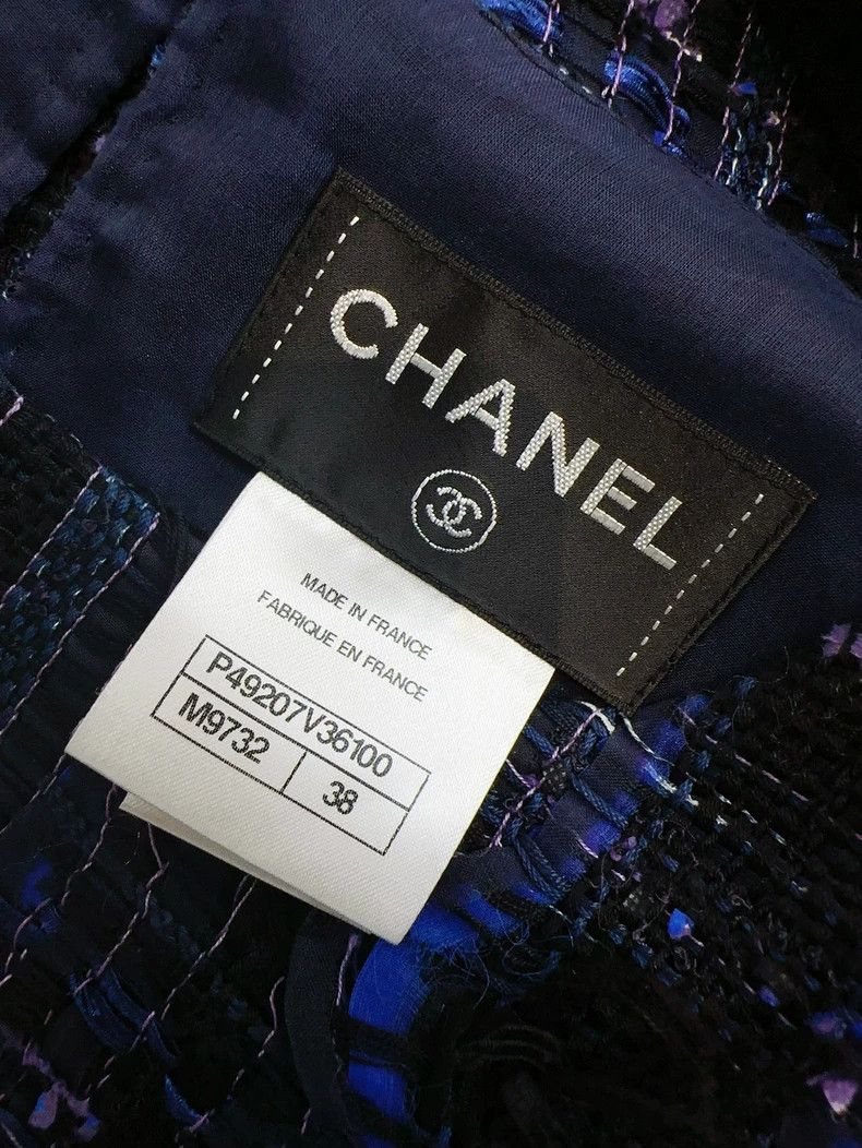 Chanel Chanel 14s spring and summer blue color block plaid tasse Size XS / US 0-2 / IT 36-38 - 6 Thumbnail
