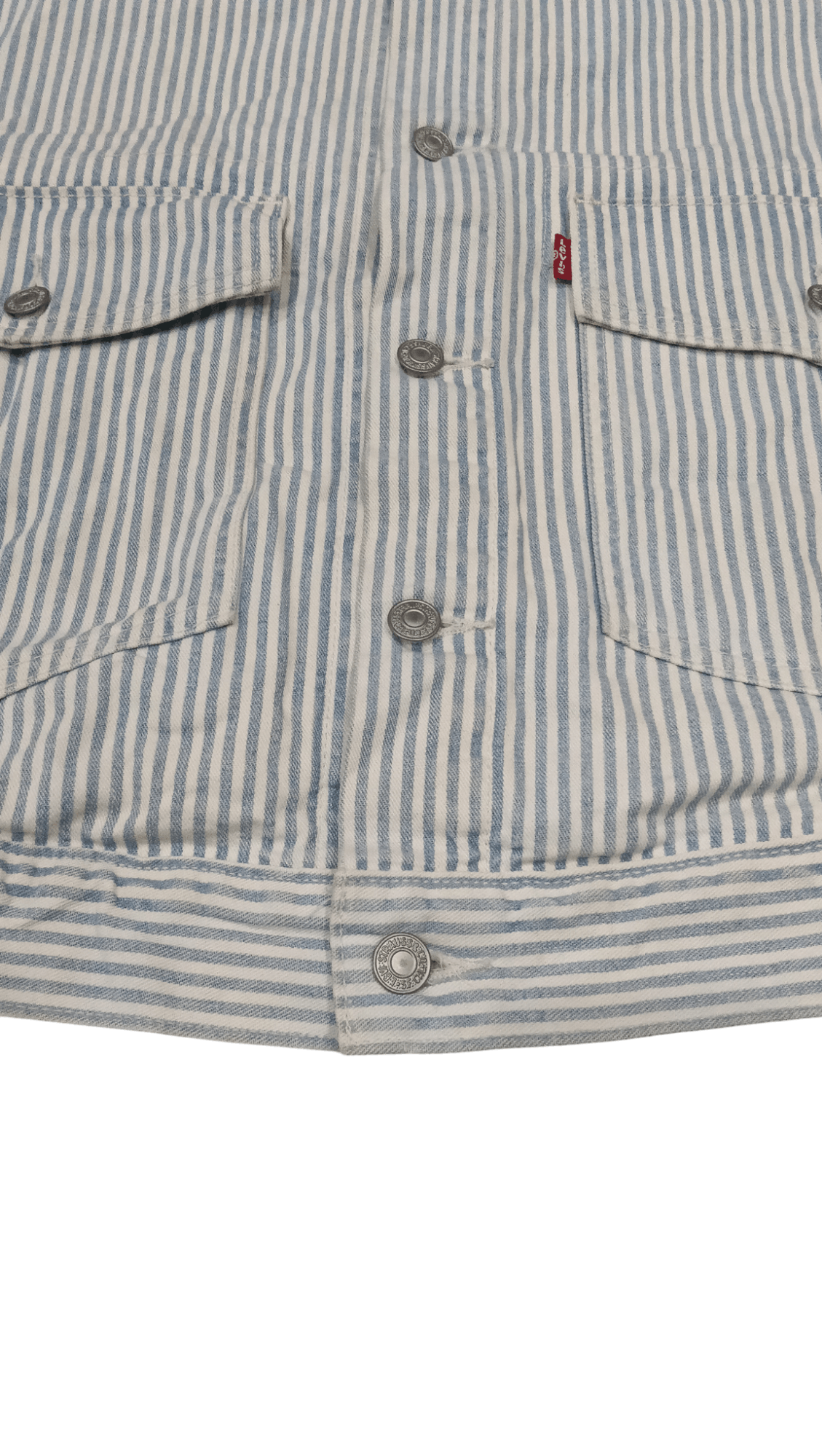 Levi's Levi's Hickory Striped Denim Jacket (S 373) Size US L / EU 52-54 / 3 - 2 Thumbnail