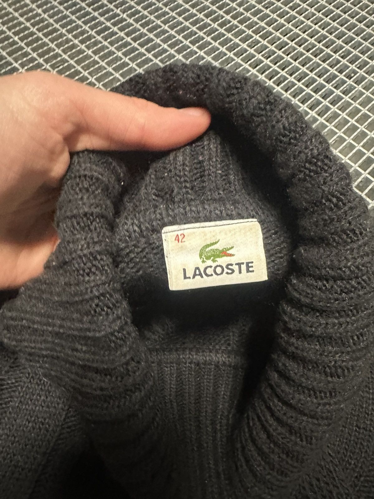 Lacoste Lacoste black cable knit turtleneck sweater Size US M / EU 48-50 / 2 - 4 Thumbnail
