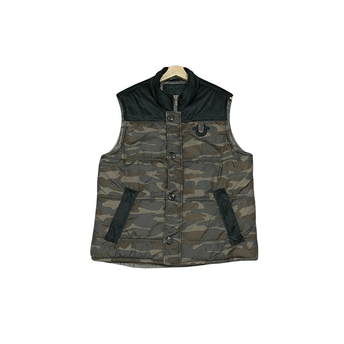 Vintage True Religion Camouflage Men's Down Puffer Vest